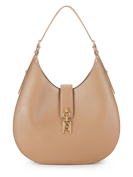 Round hobo bag with charm