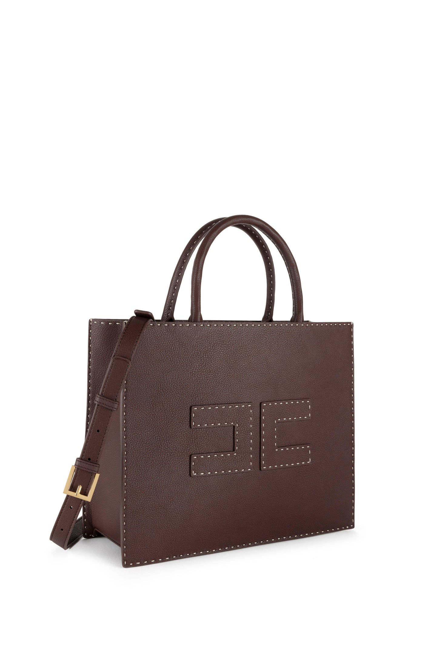 Medium tote bag with contrasting topstitching