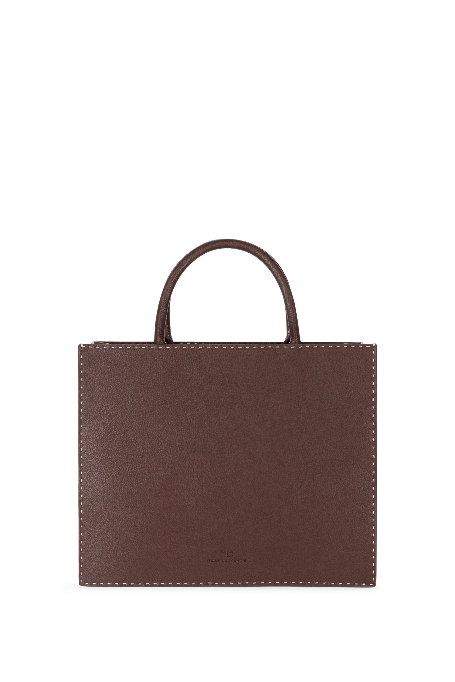 Medium tote bag with contrasting topstitching