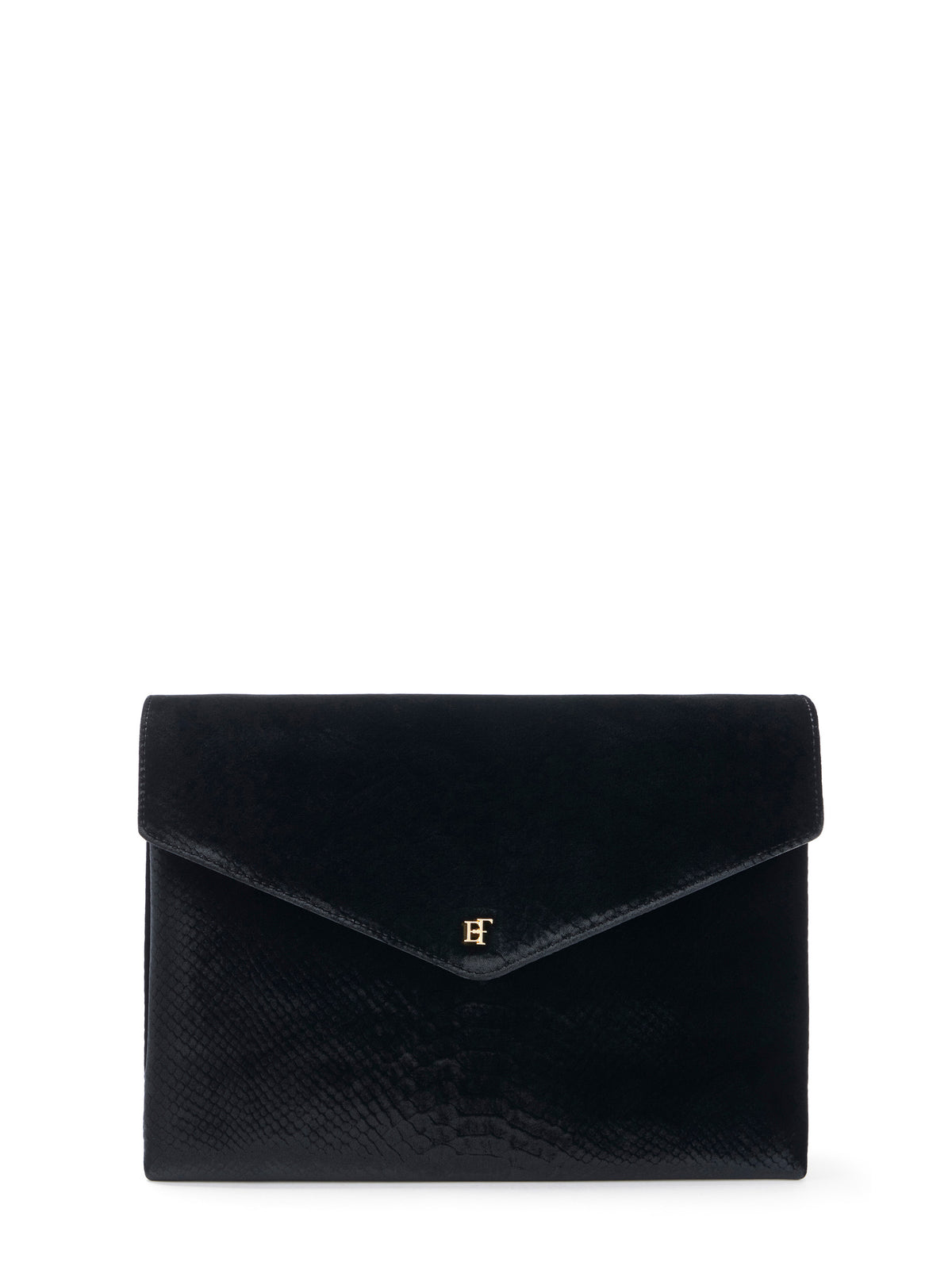 Over-the-shoulder bag made from velvet with a crocodile print texture