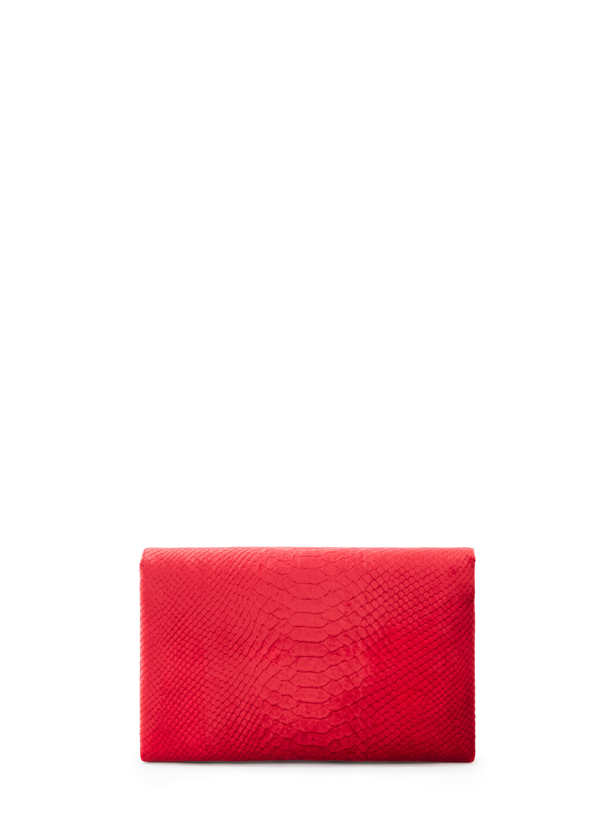 Velvet shoulder bag with crocodile print