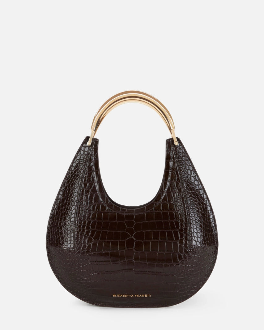 Medium hobo bag with jewel handle