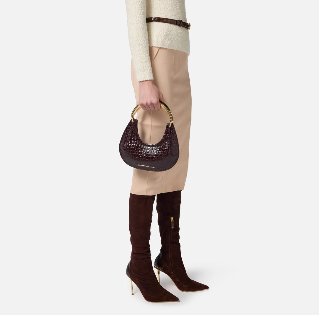 Small hobo bag with jewel handle