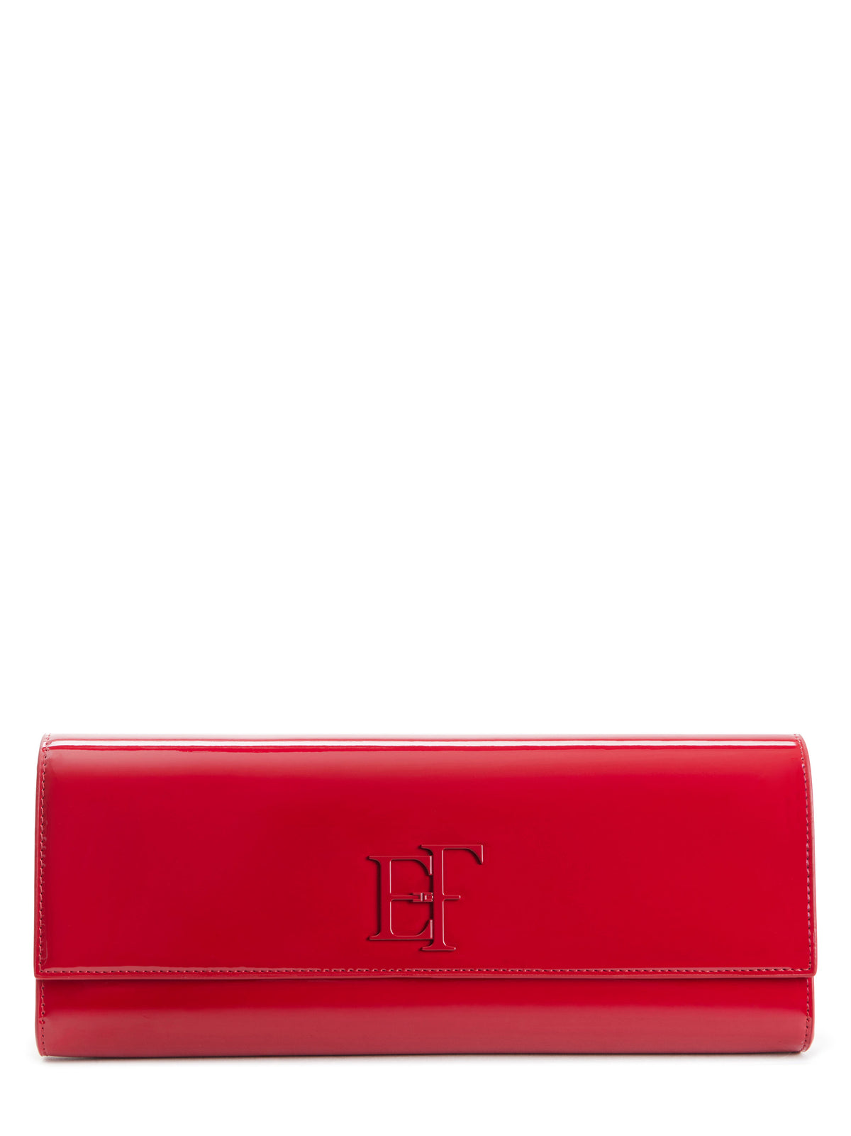 Patent leather clutch bag
