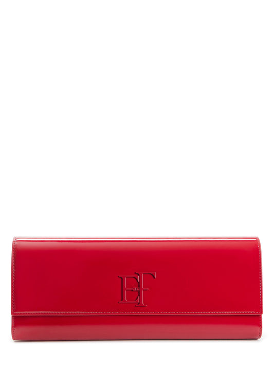 Patent leather clutch bag