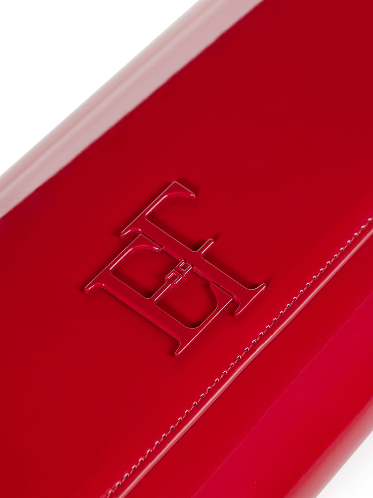 Patent leather clutch bag