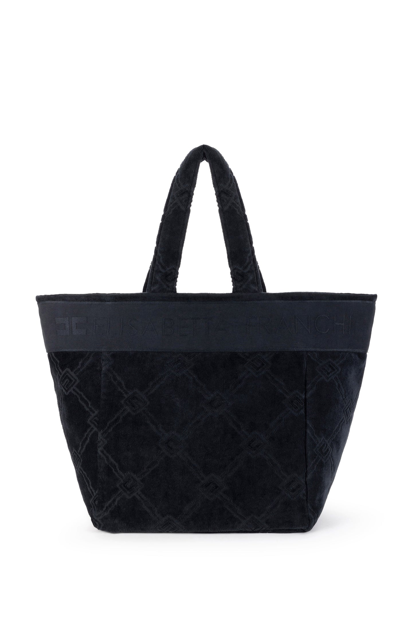 Tote bag in jacquard terry cloth with logo