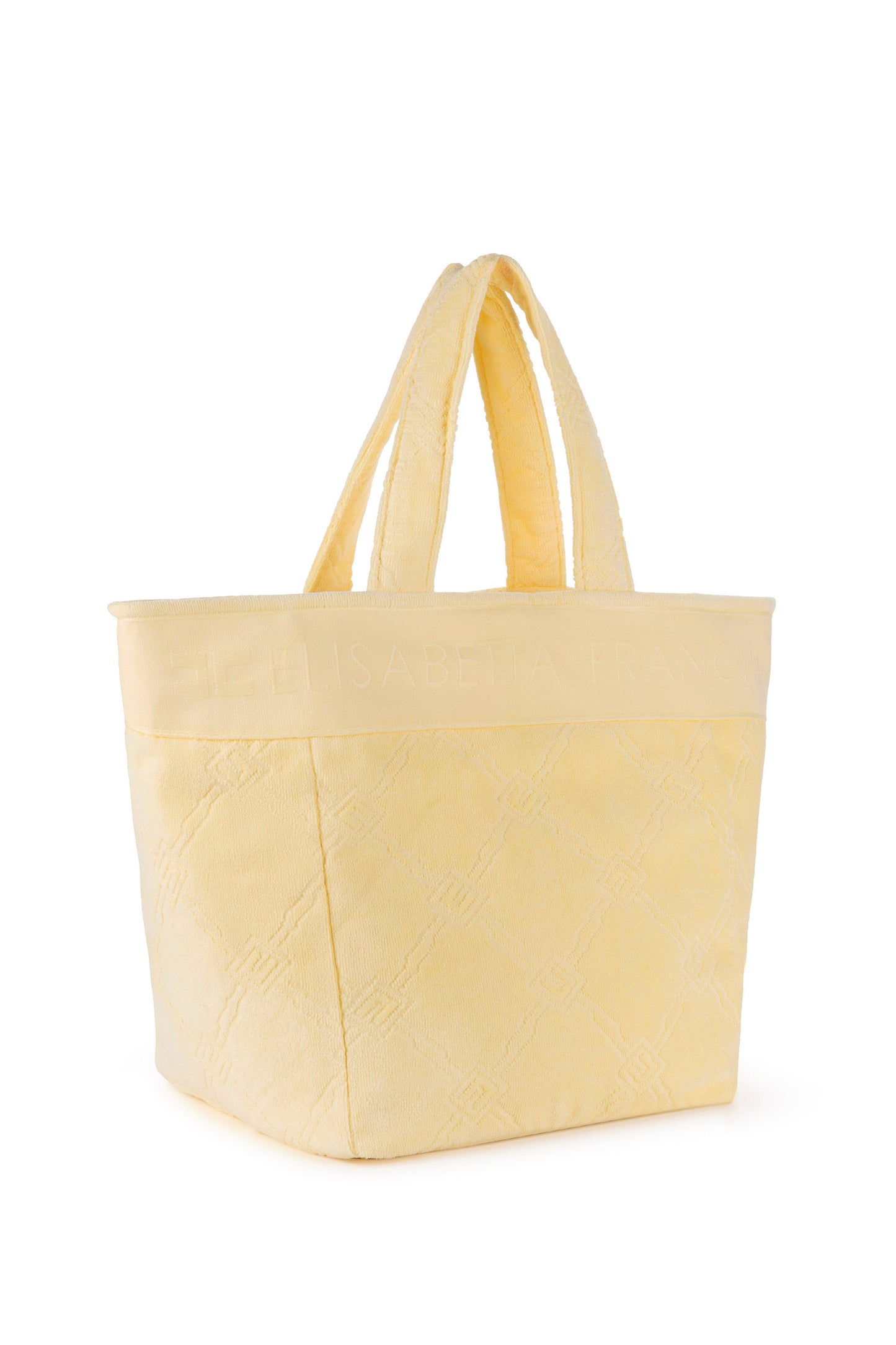 Tote bag in jacquard terry cloth with logo