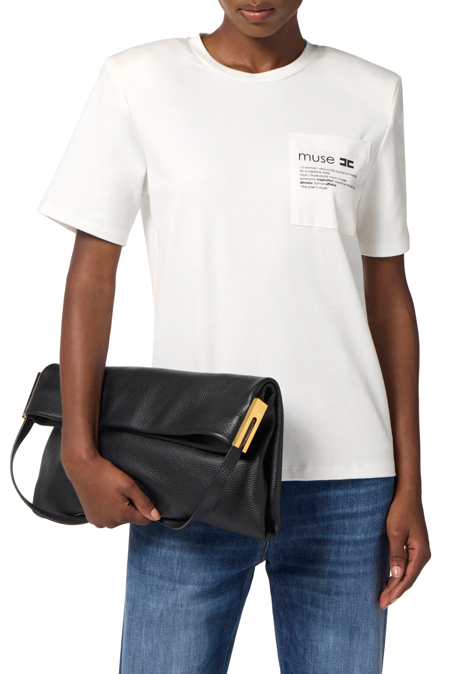 Leather tote bag