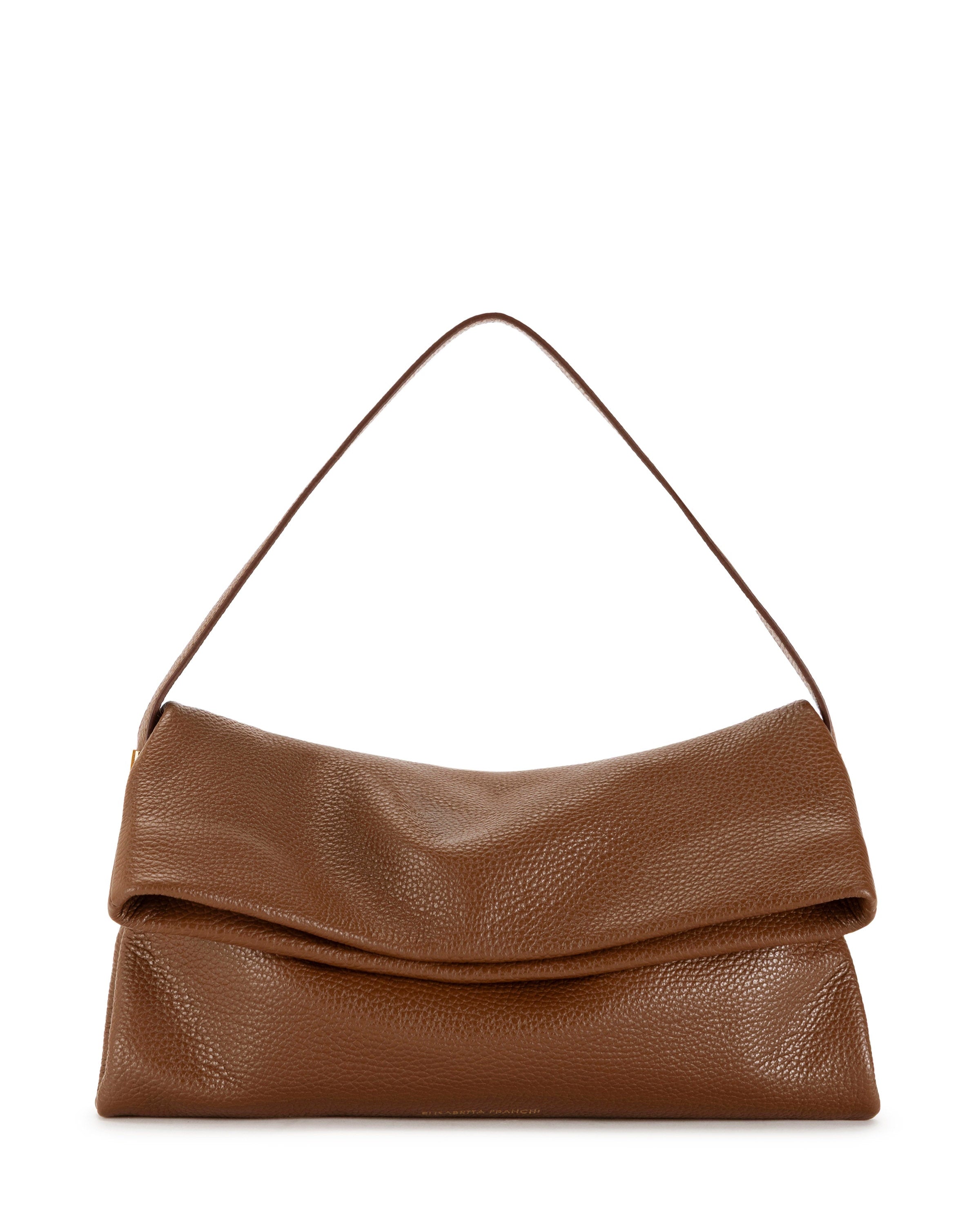 Leather over-the-shoulder bag