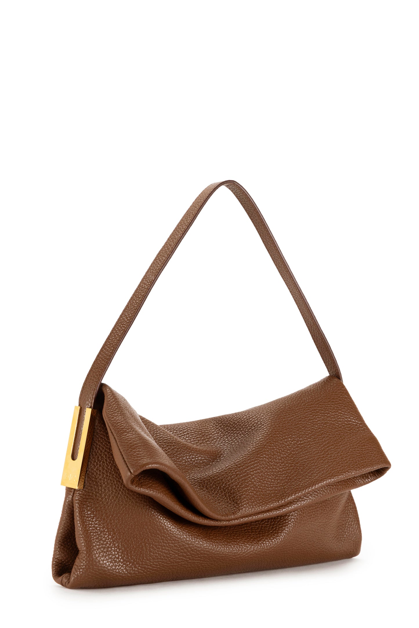 Leather over-the-shoulder bag