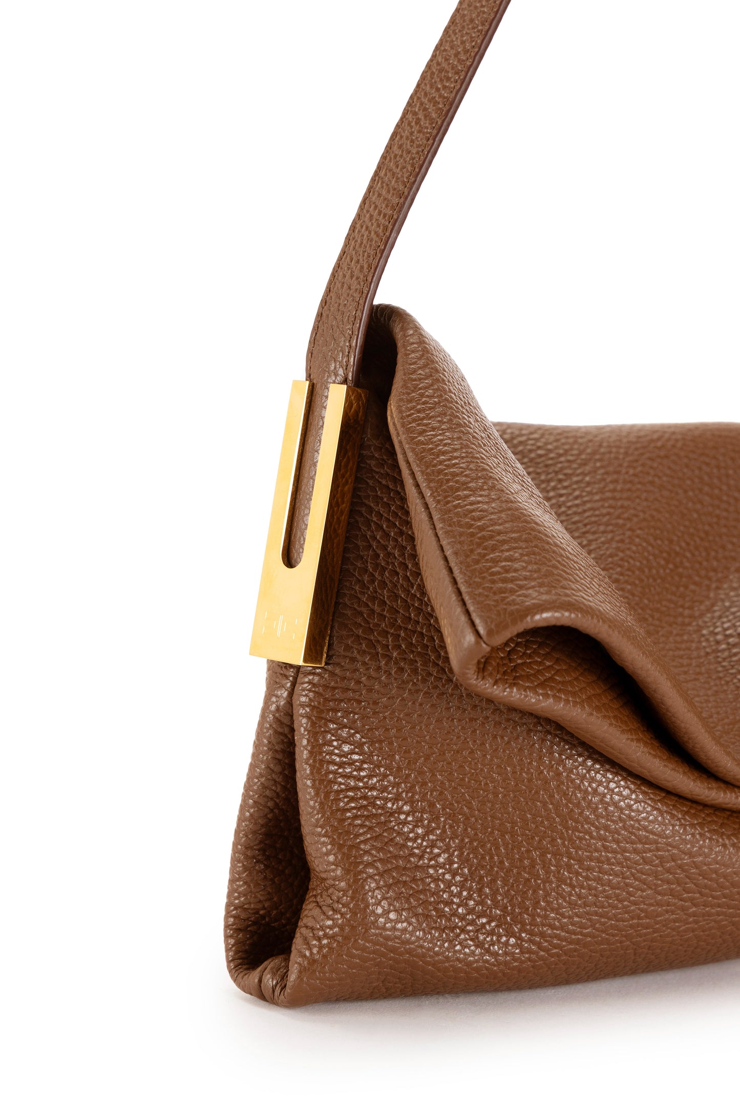 Leather over-the-shoulder bag