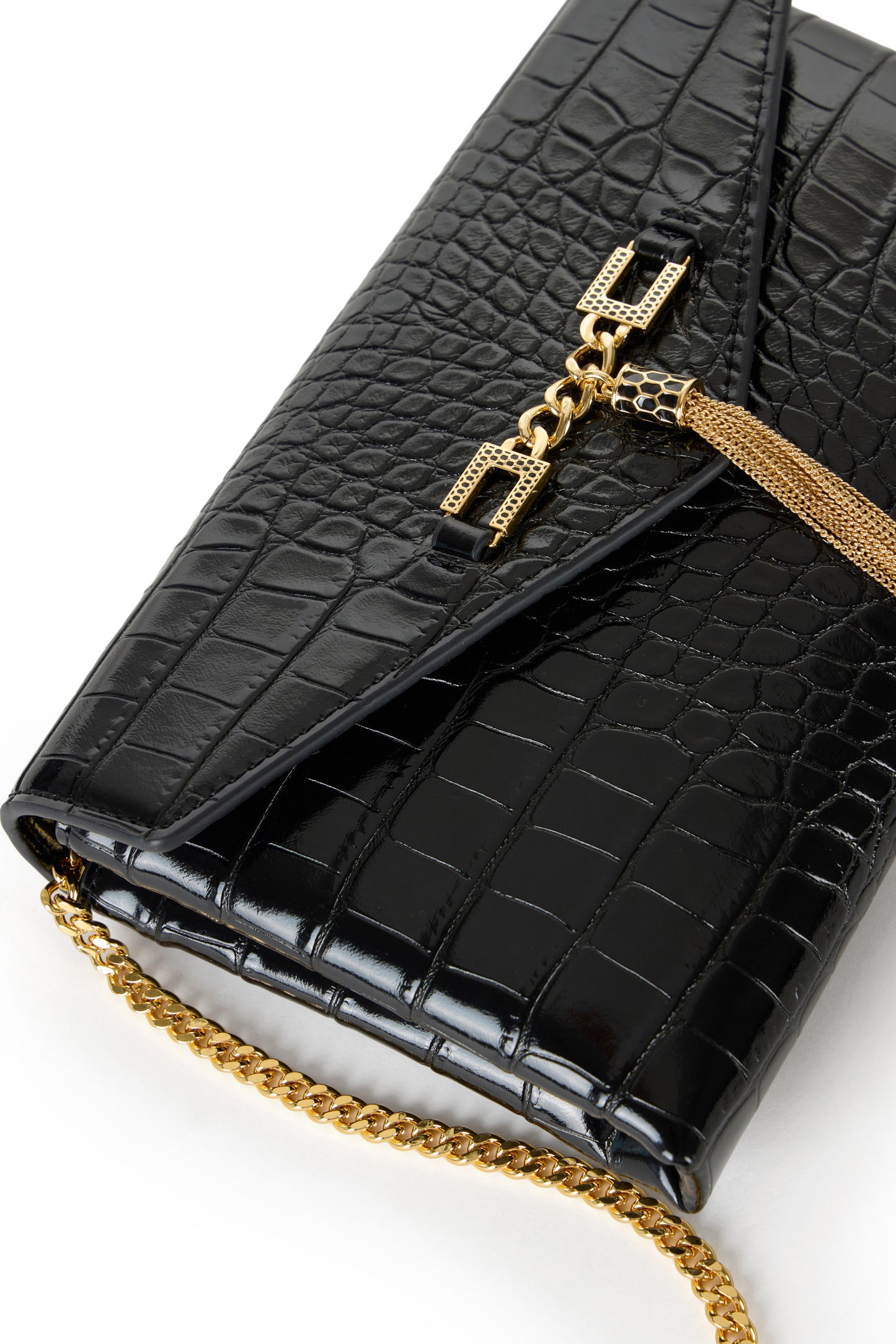 Shoulder bag with groumette chain