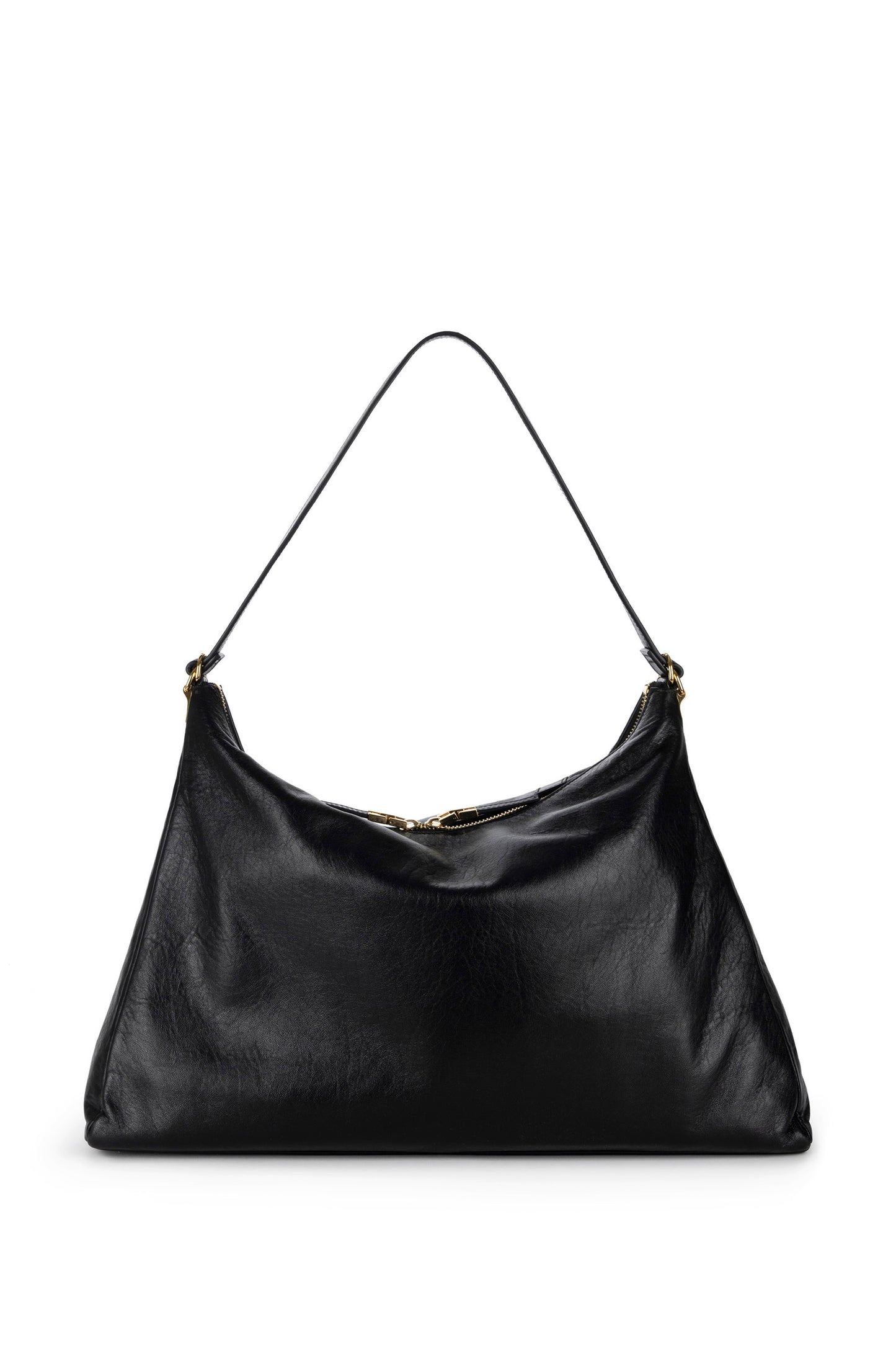 Hobo bag in shiny Nappa leather