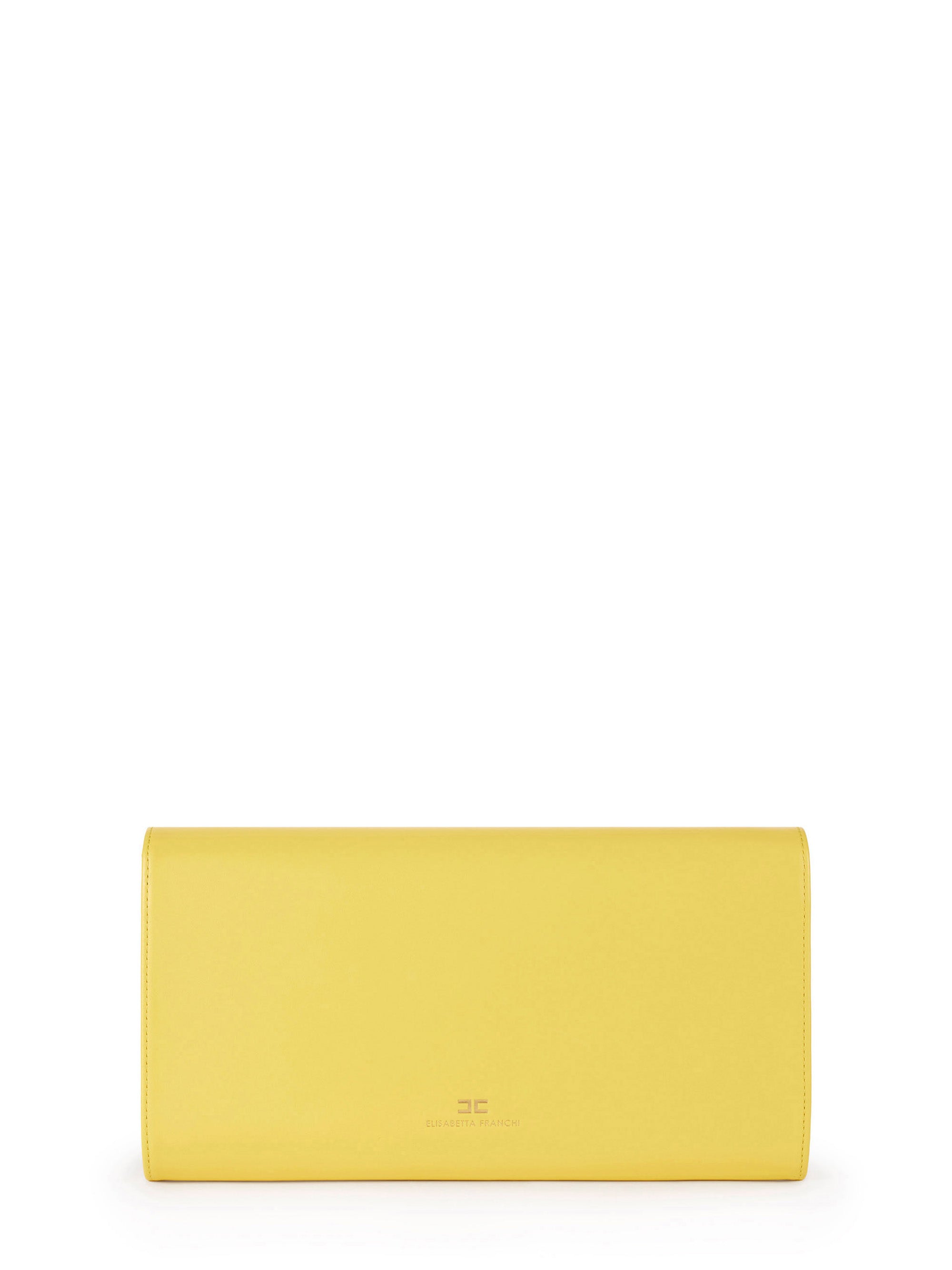 Pouch bag with embossed logo