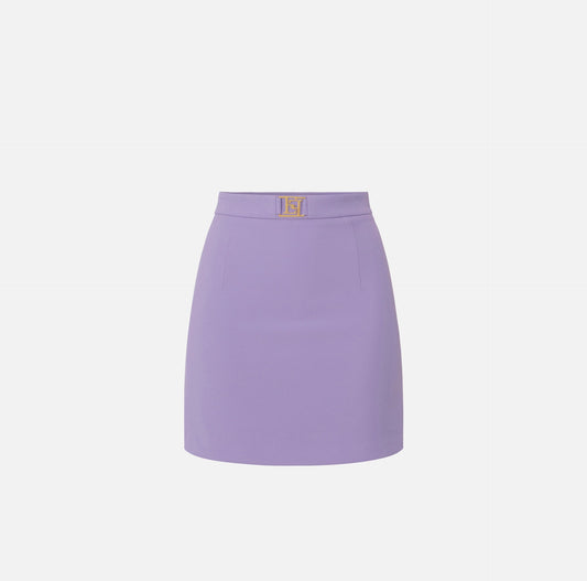 Miniskirt in stretch crêpe