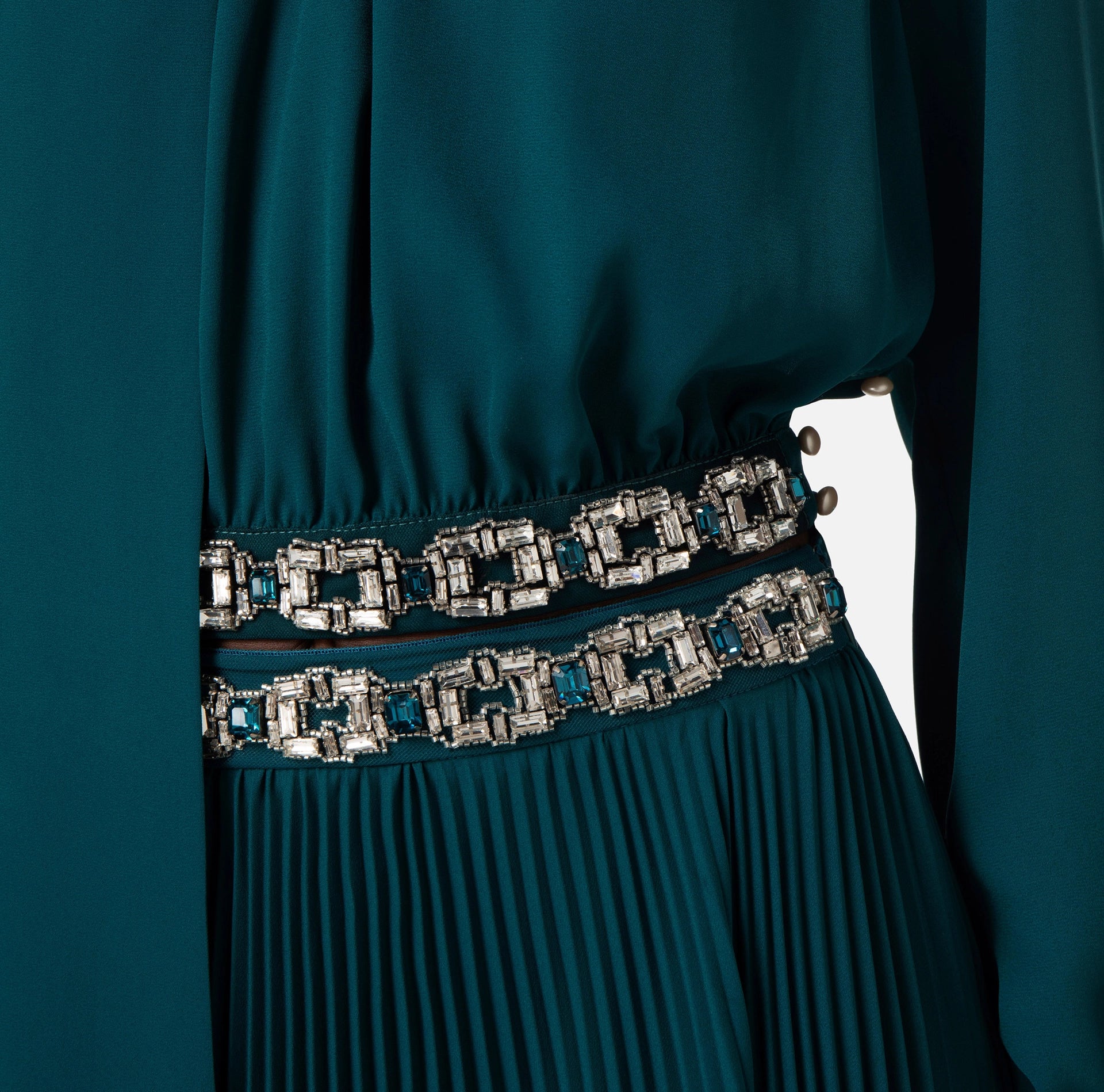 Blouse in viscose fabric with rhinestones | LAST PIECE: 40