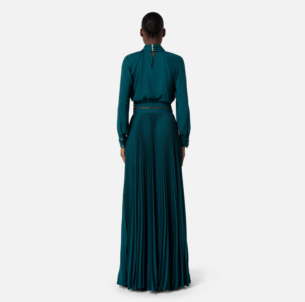 Blouse in viscose fabric with rhinestones | LAST PIECE: 40