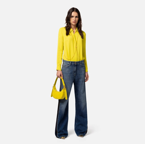 Blouse in viscose georgette fabric with body chain | LAST PIECE: 42