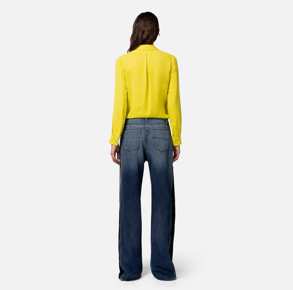 Blouse in viscose georgette fabric with body chain | LAST PIECE: 42