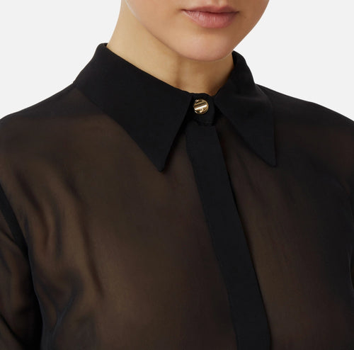 Blouse in silk Georgette fabric | LAST PIECE: 42
