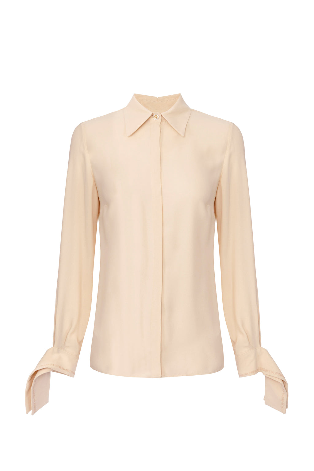 Blouse in georgette fabric with embroidered cuffs | LAST PIECE: 40