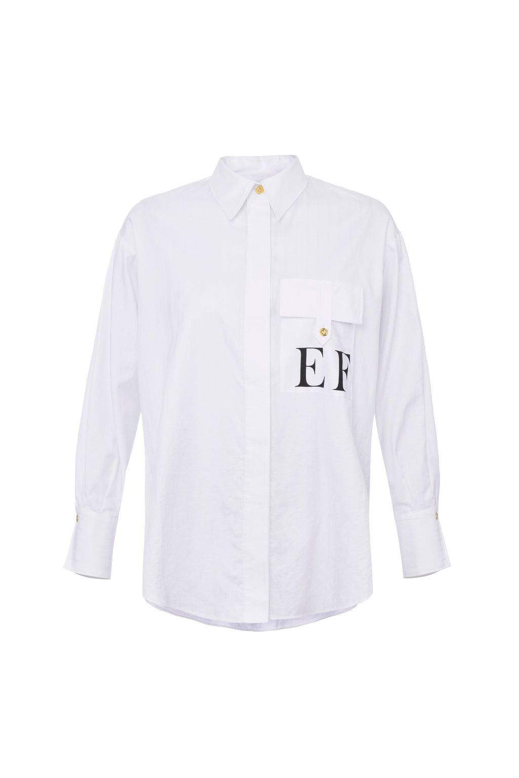 Cotton striped poplin shirt