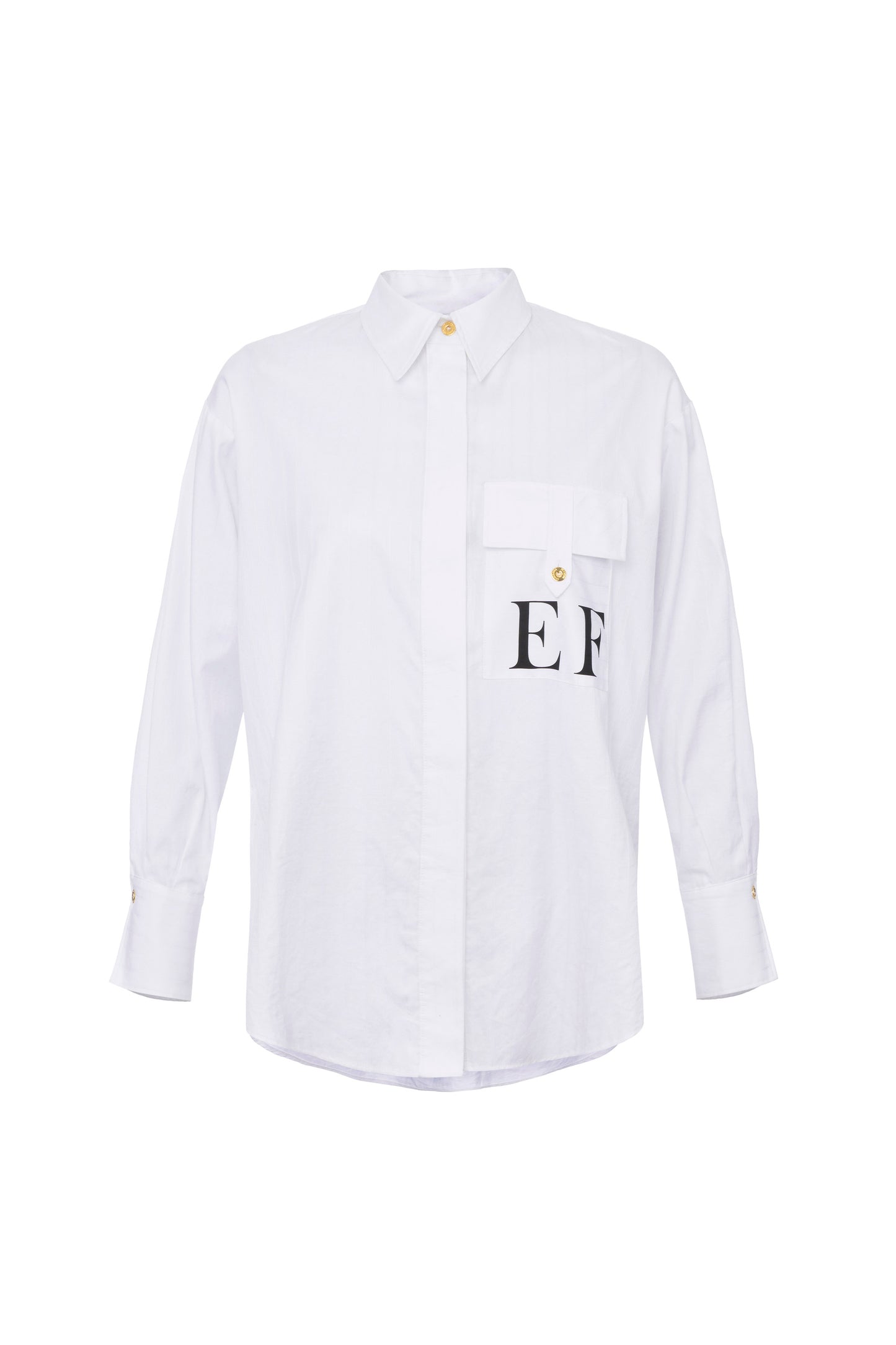 Cotton striped poplin shirt