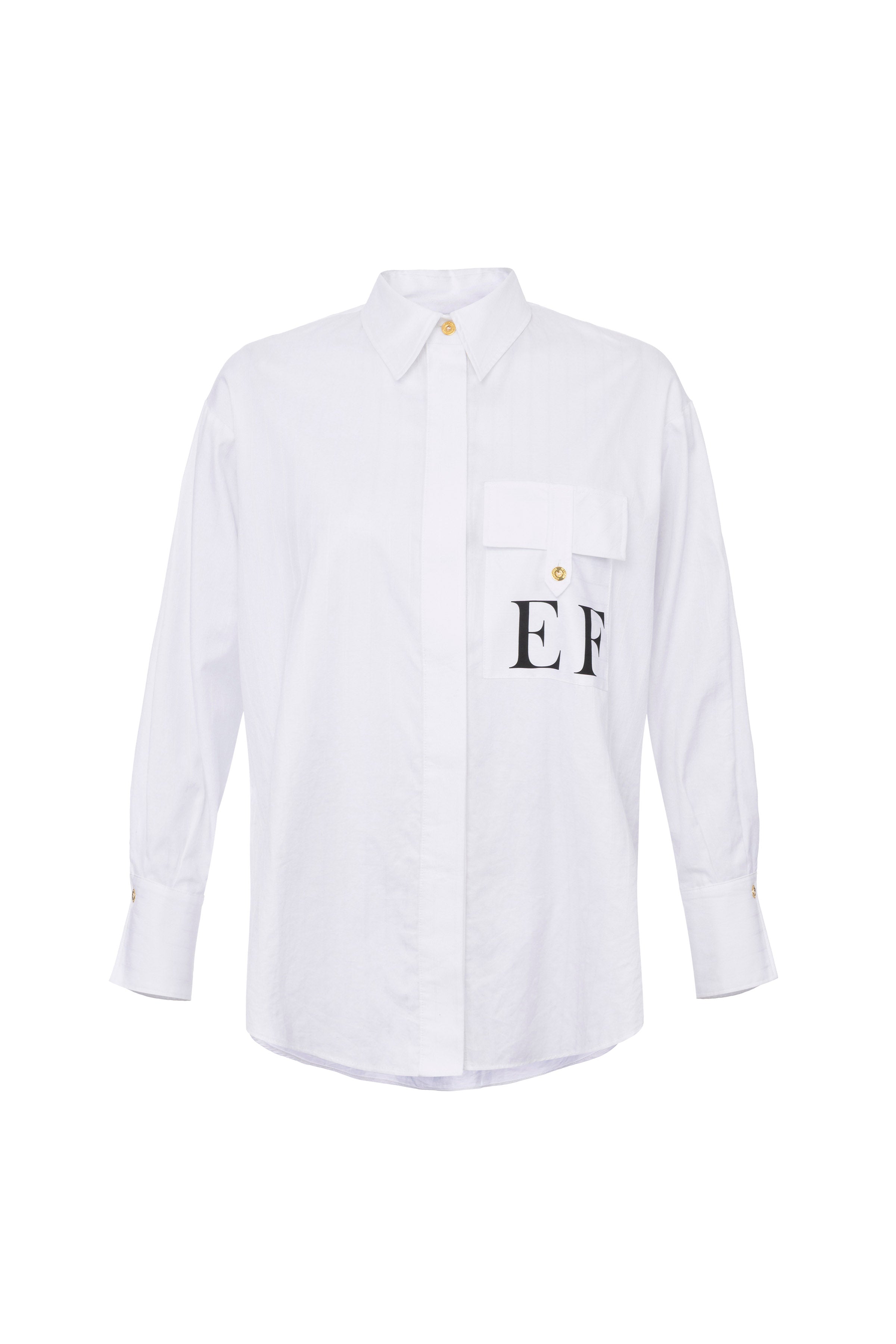 Cotton striped poplin shirt