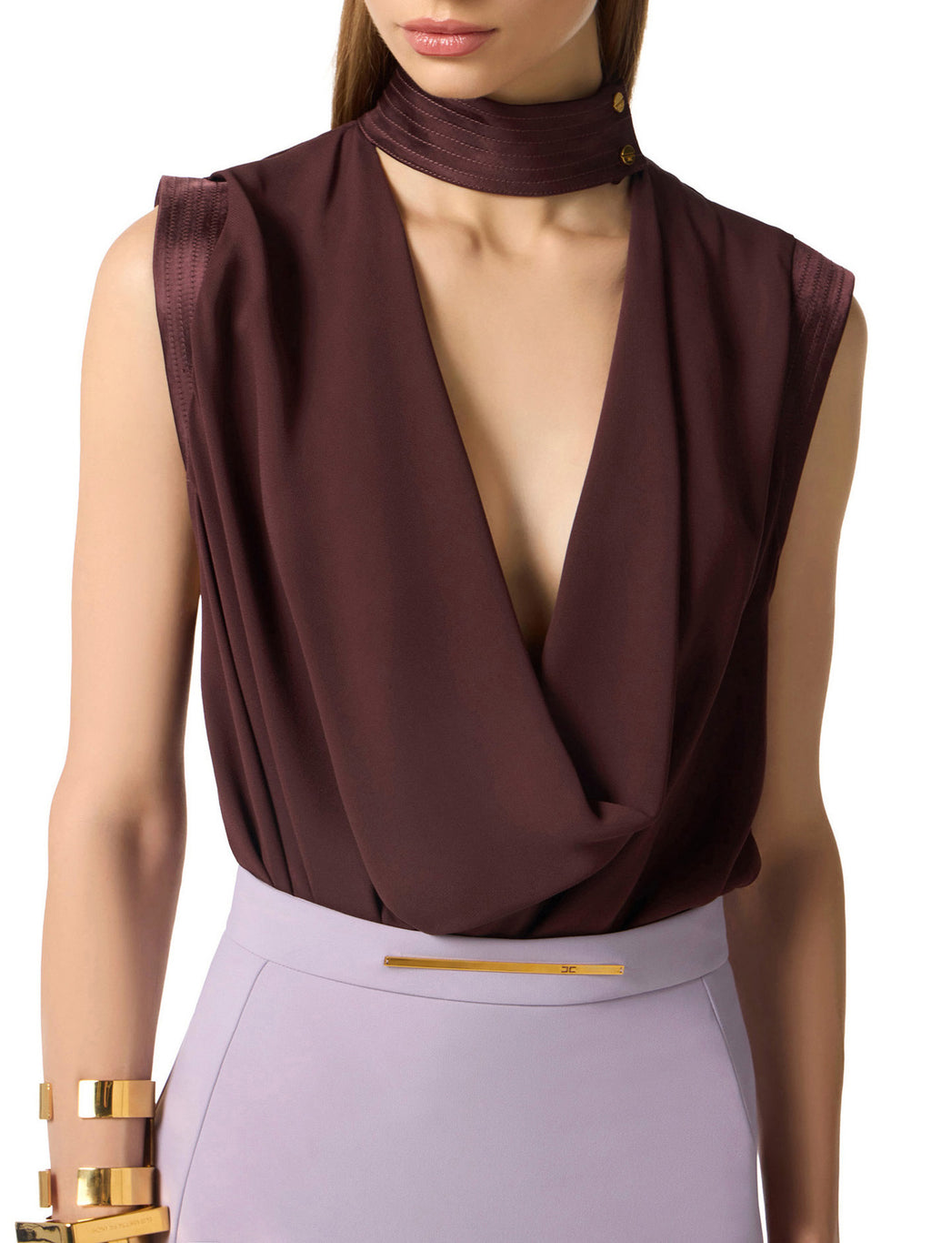 Top in viscose georgette fabric