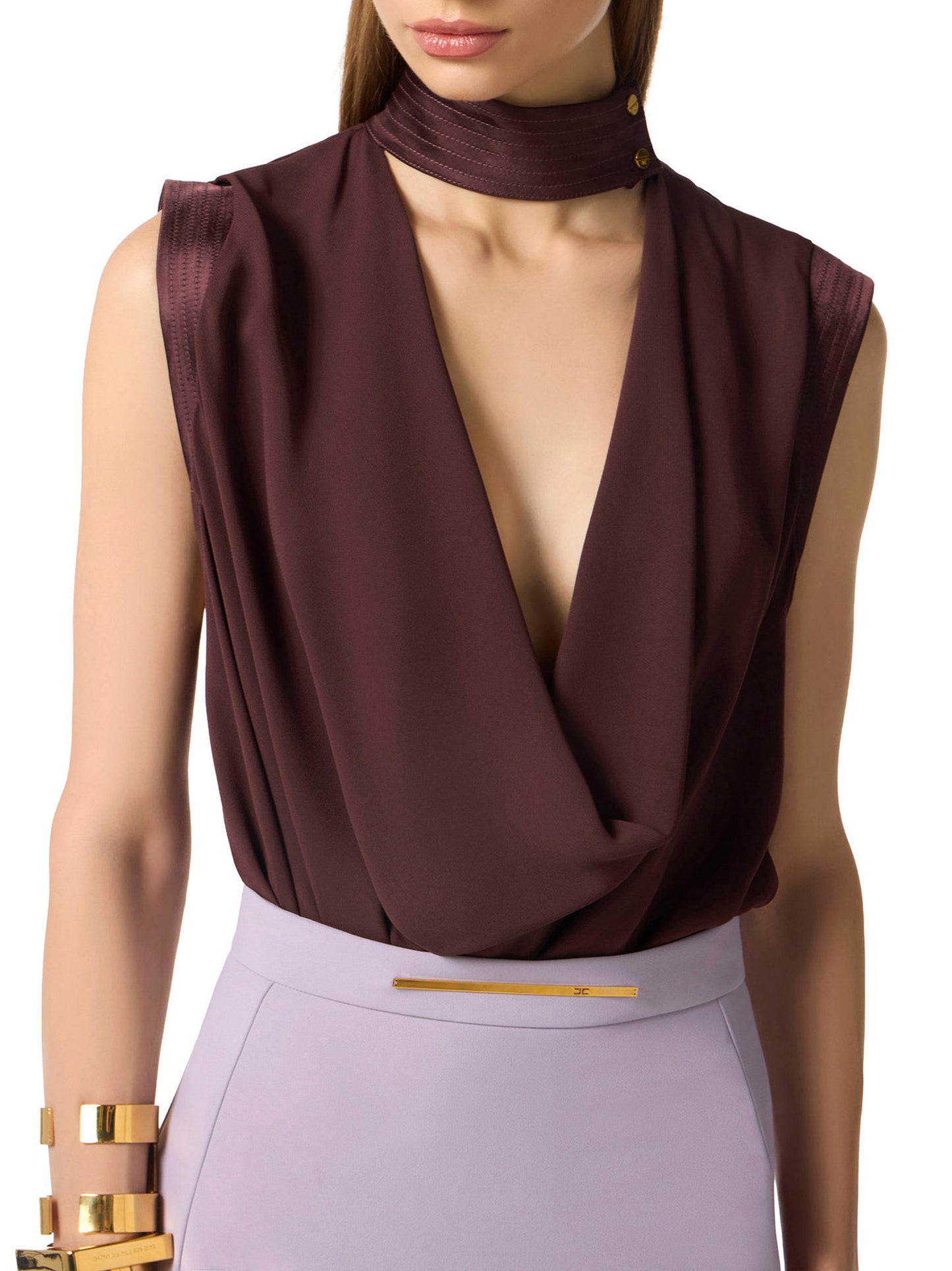 Top in viscose georgette fabric
