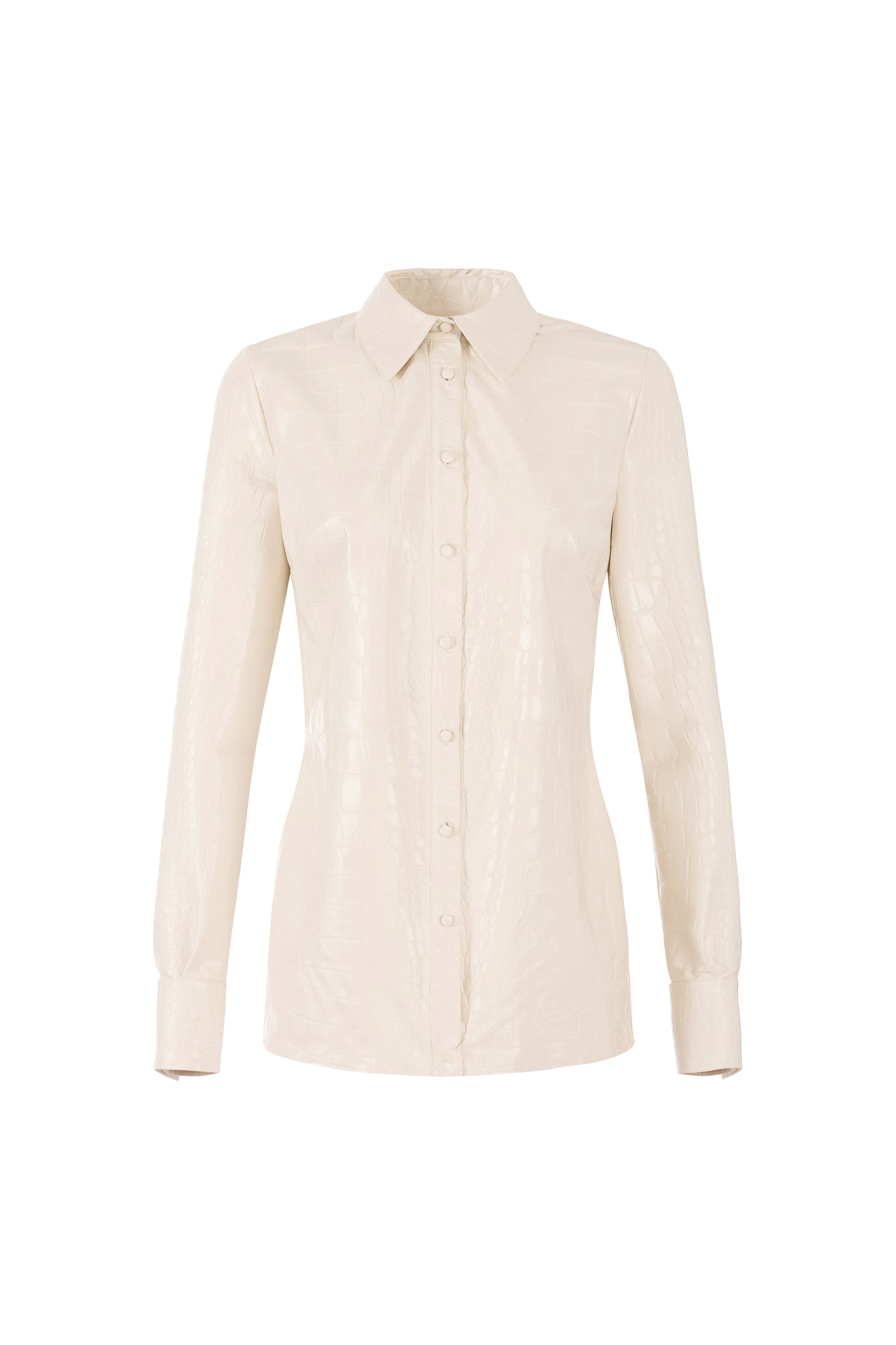 Shirt with crocodile print