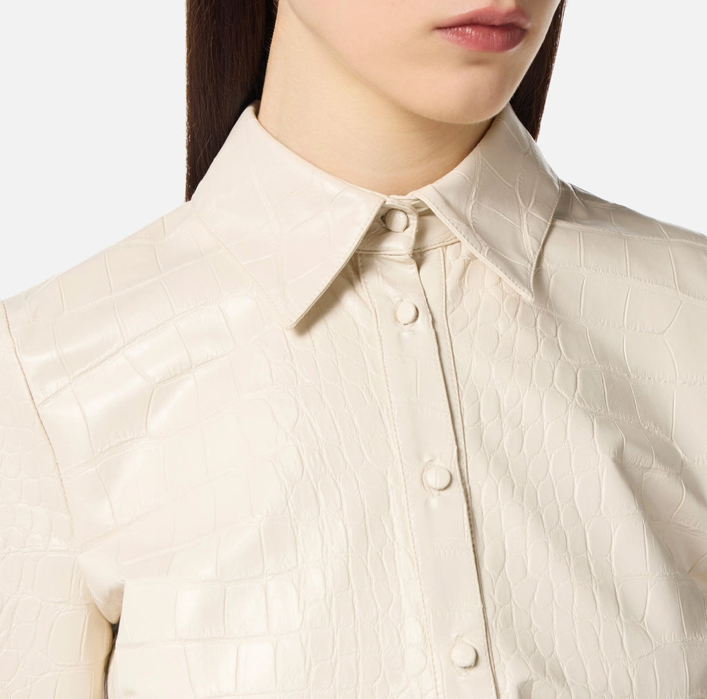 Shirt with crocodile print