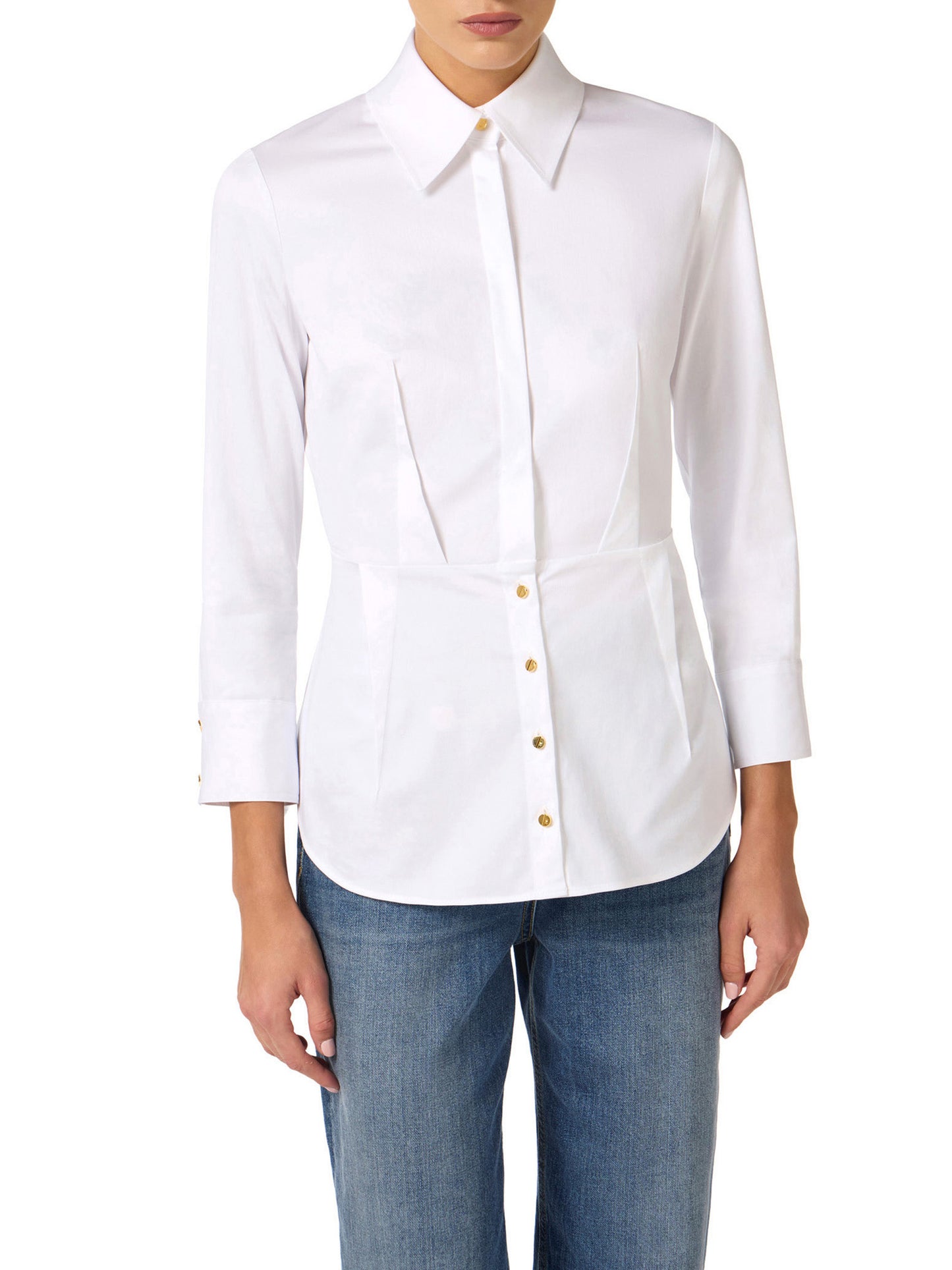 Shirt in stretch cotton