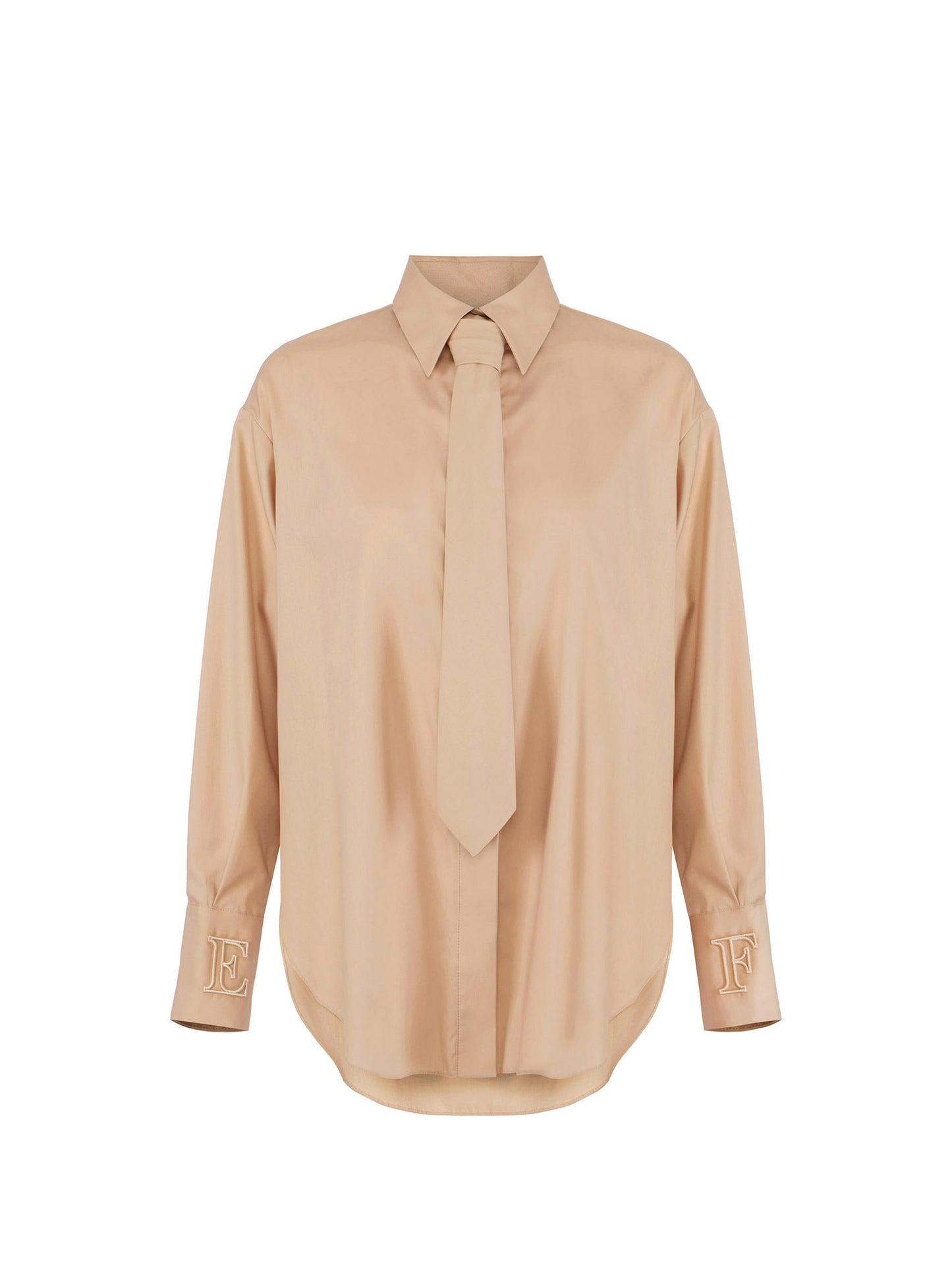 Cotton shirt with tie