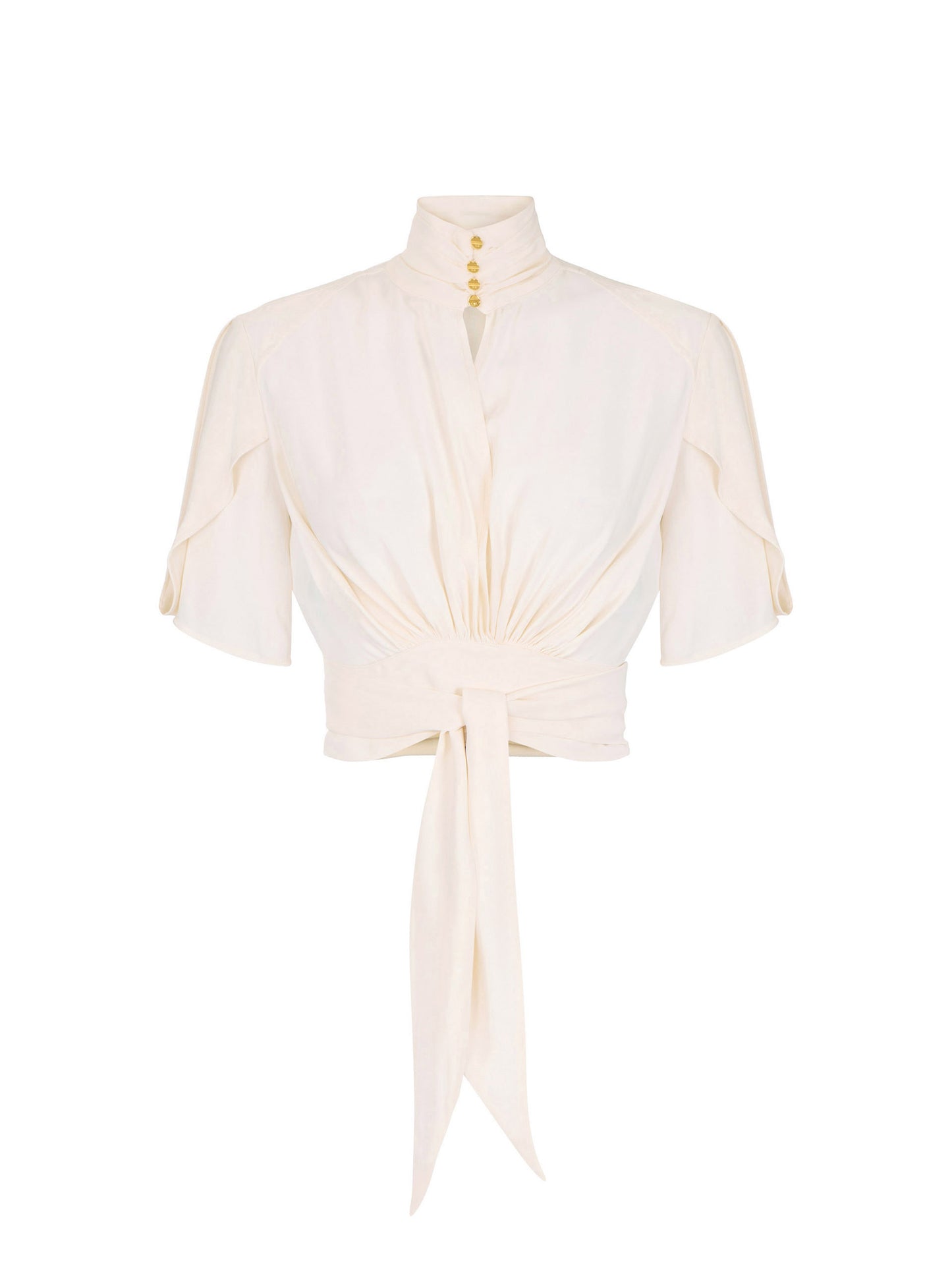 Blouse in viscose georgette fabric