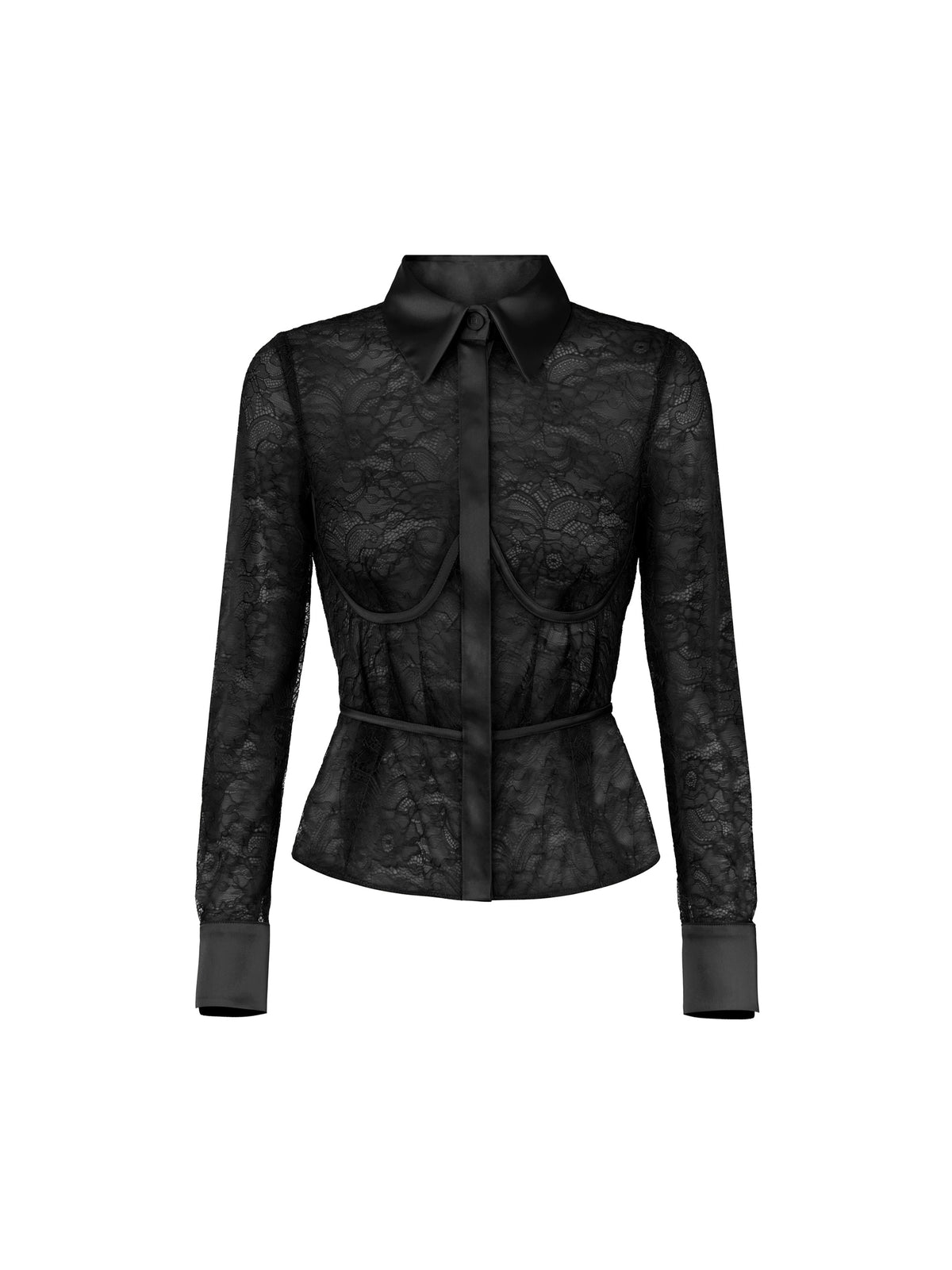 Shirt in floral lace