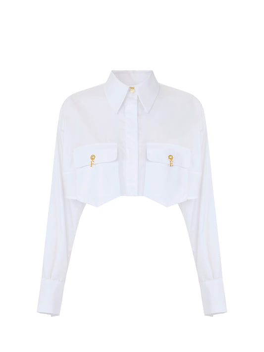 Shirt with pockets and cufflinks