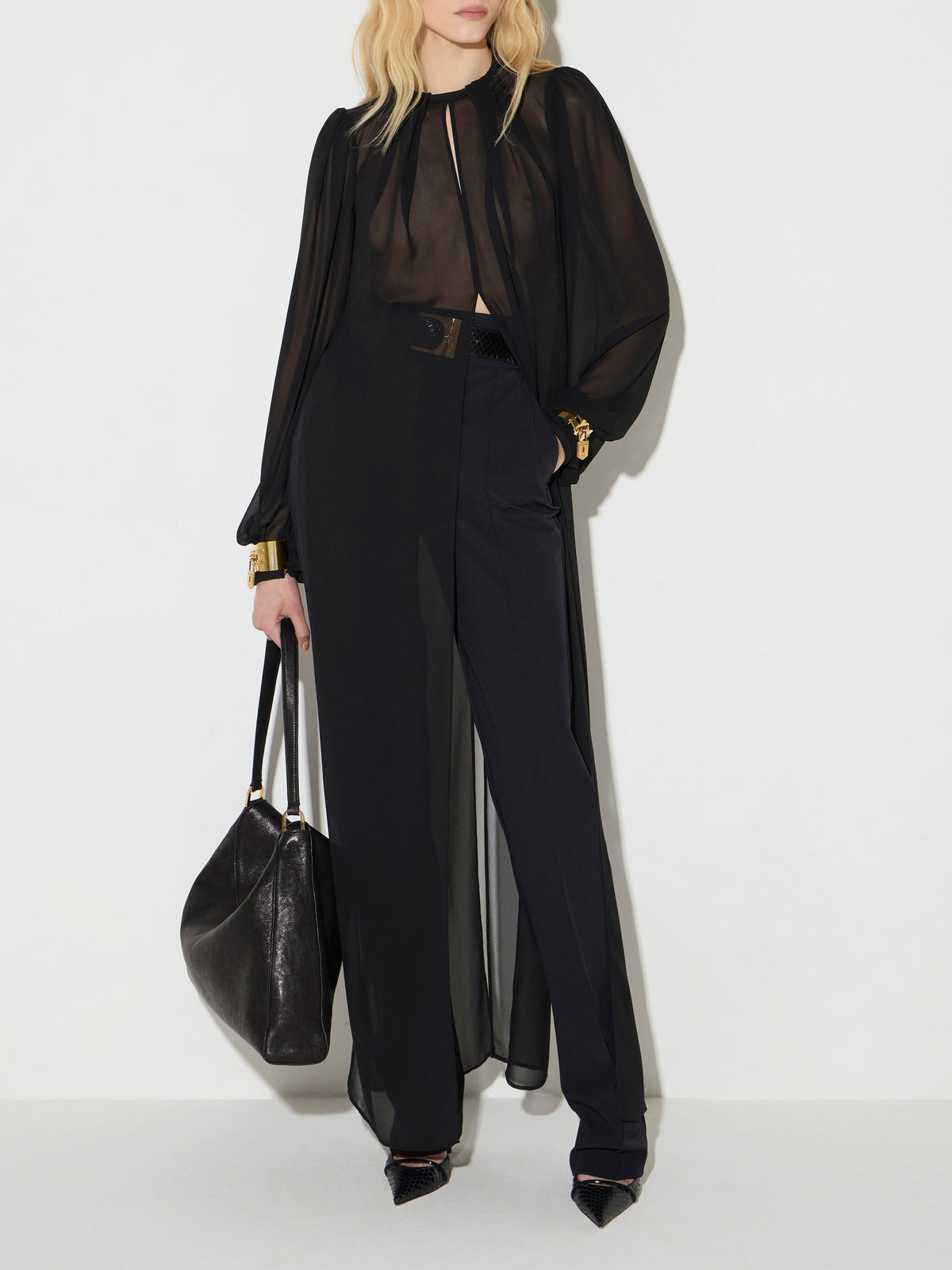 Blouse in georgette fabric
