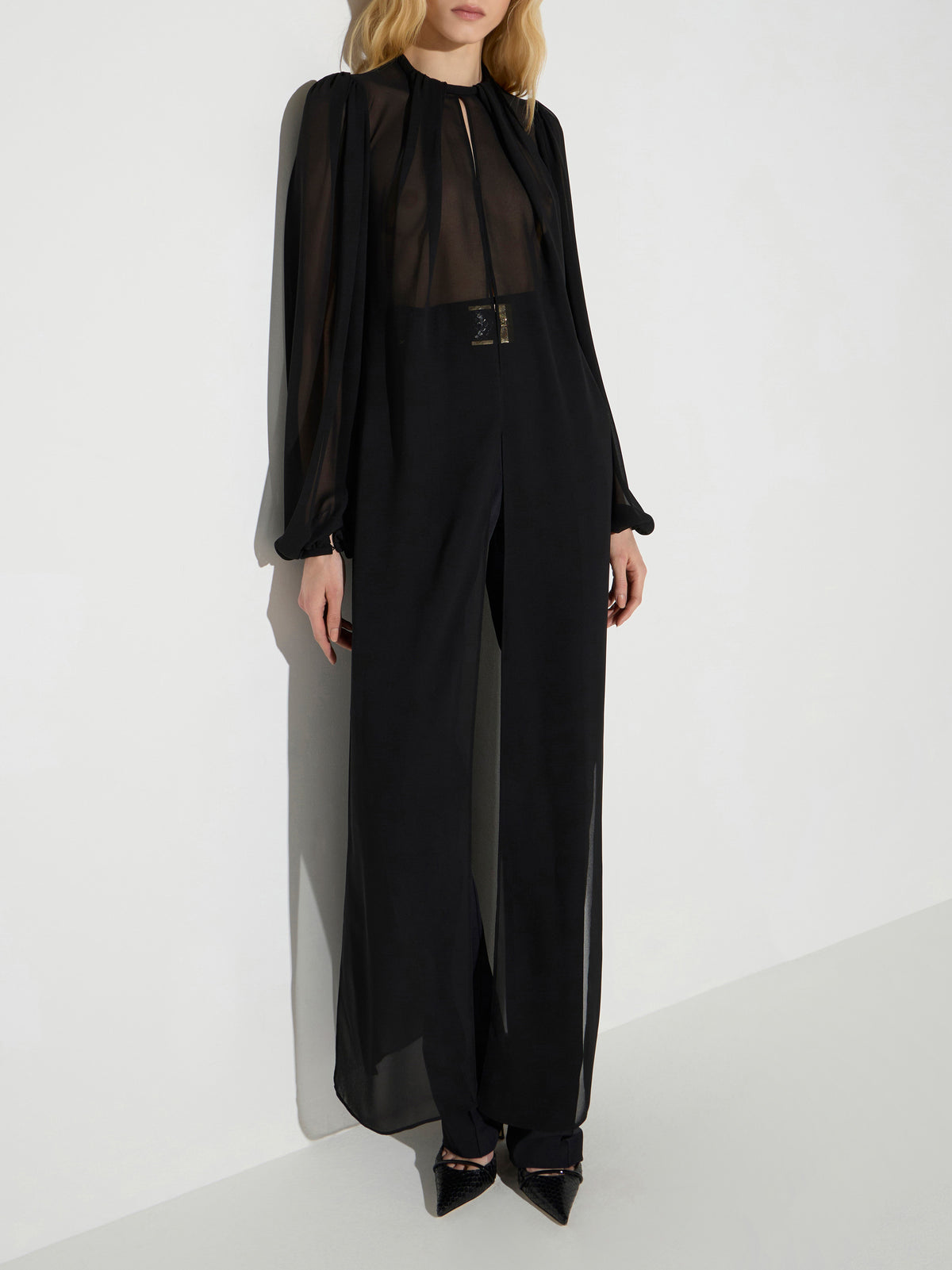 Blouse in georgette fabric