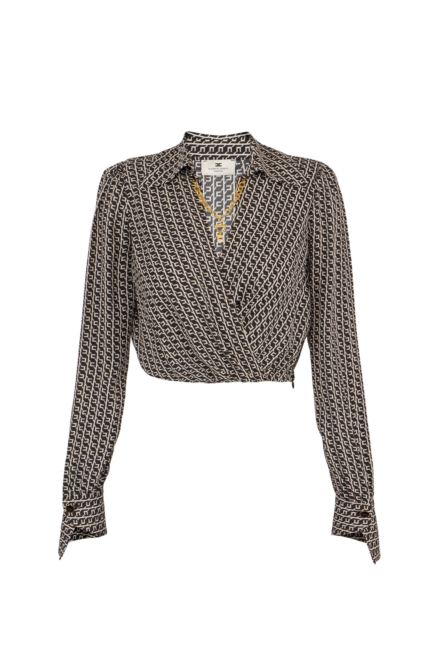Georgette shirt with geometric print
