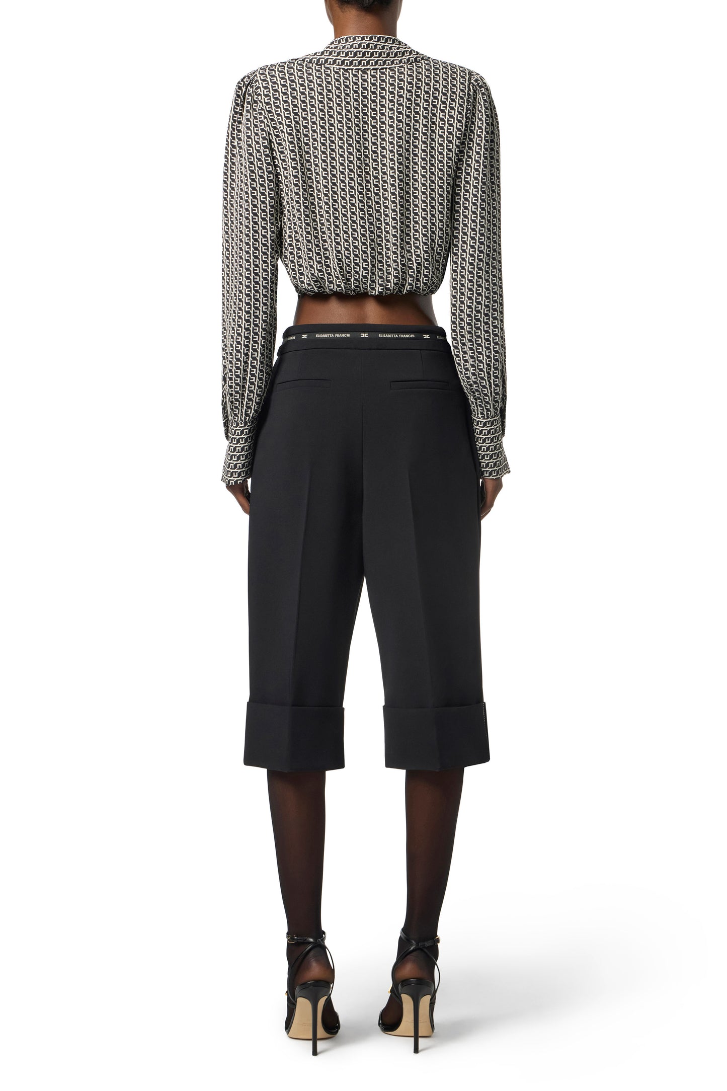 Georgette shirt with geometric print