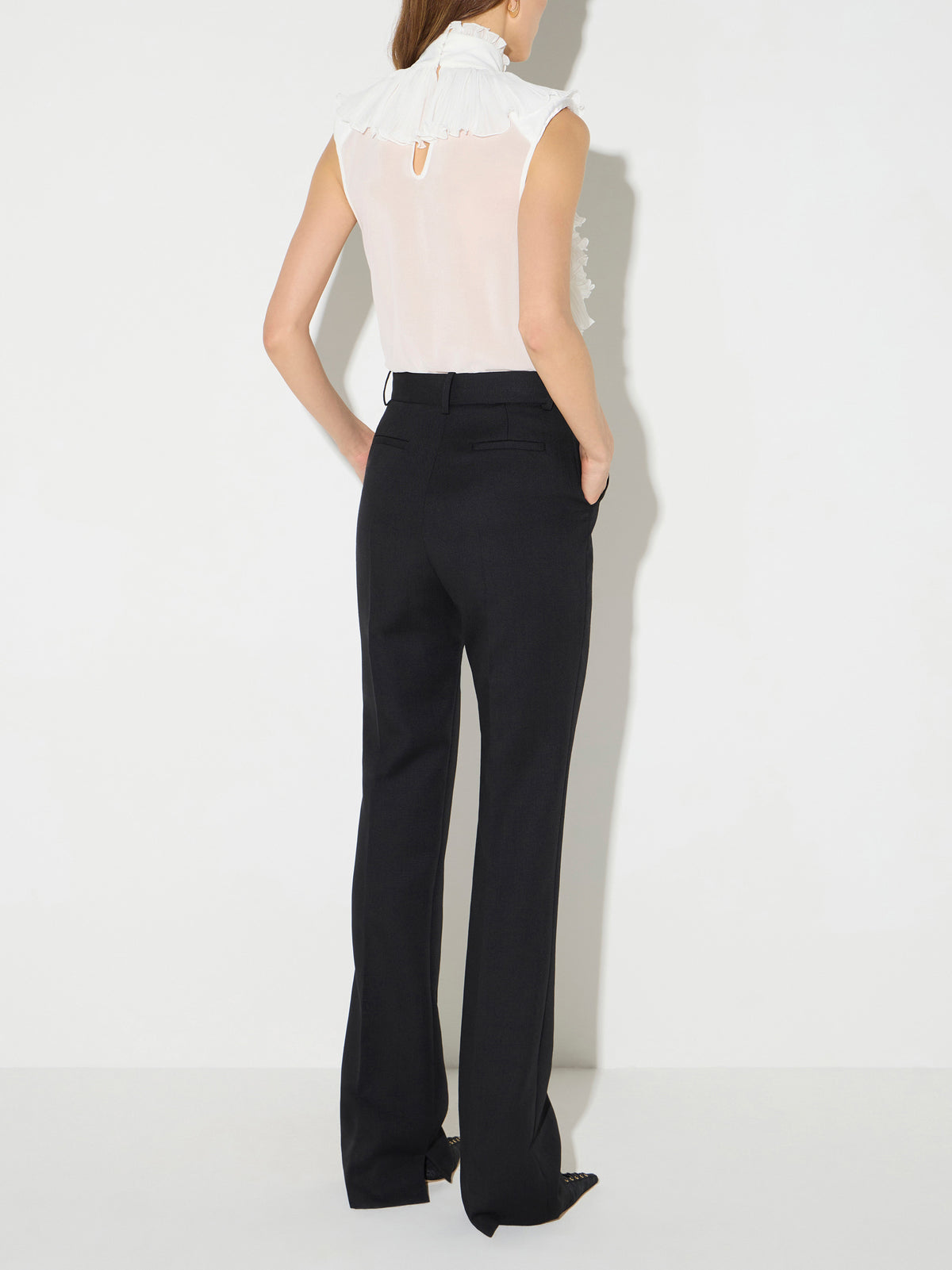 Bodysuit in georgette and lace