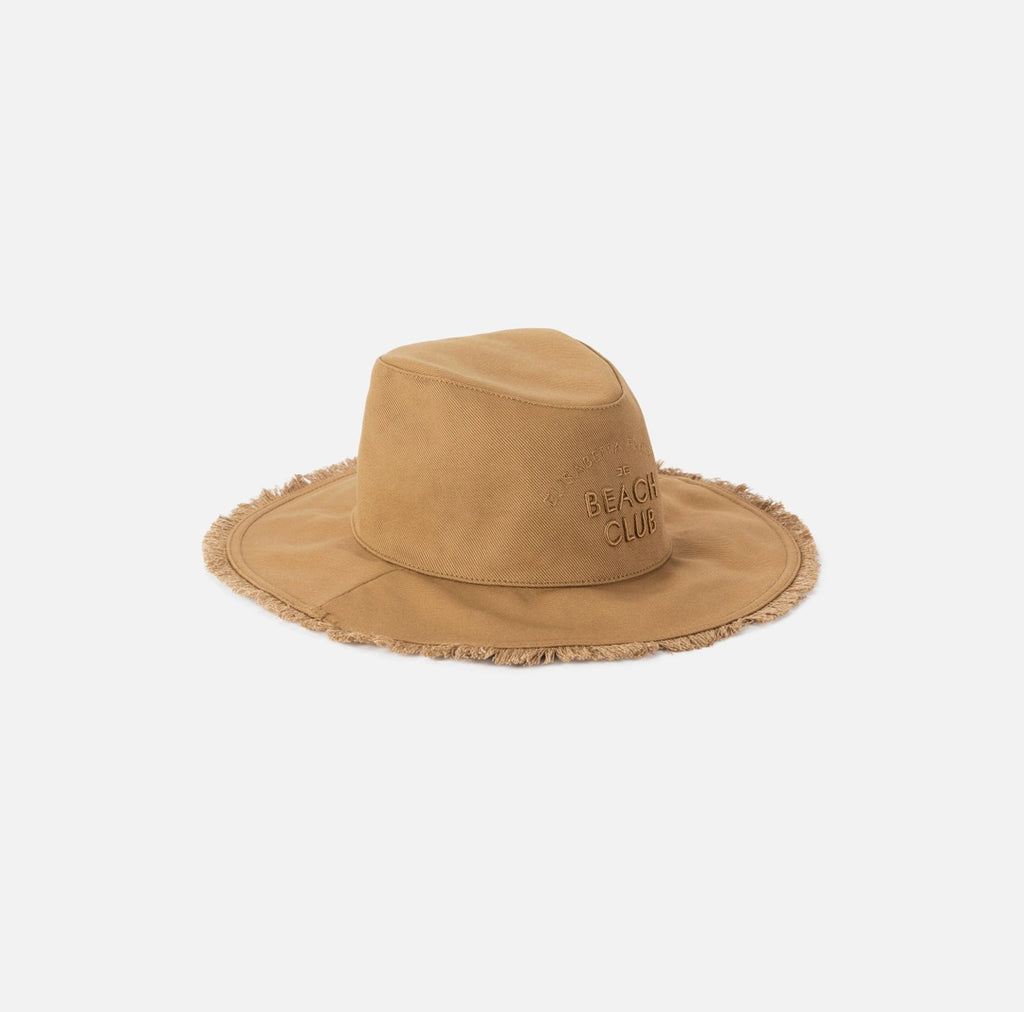 Cotton drill hat with embroidered logo