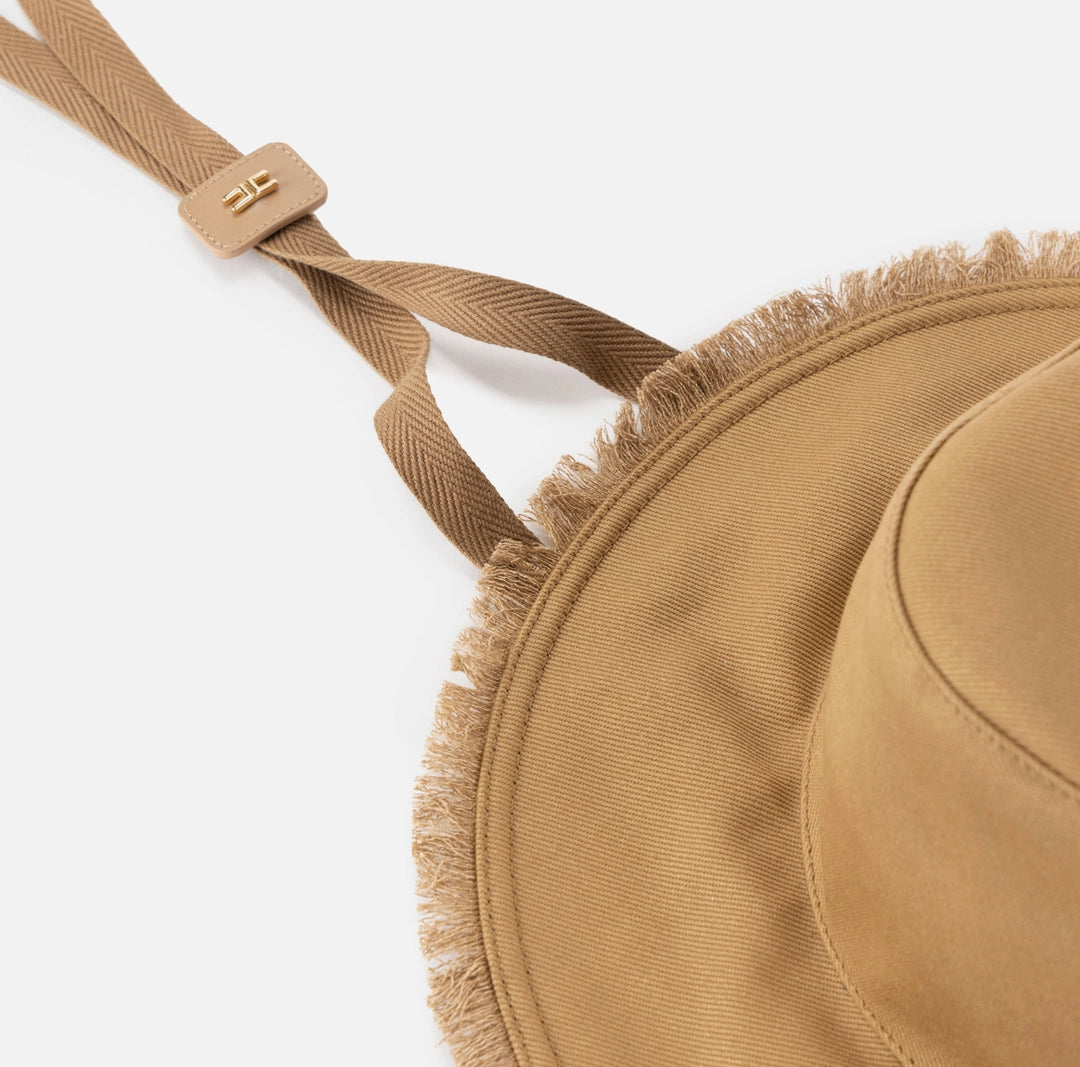 Cotton drill hat with embroidered logo