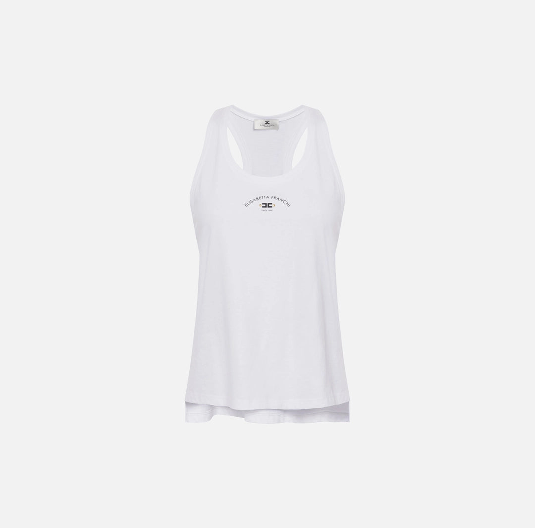 Jersey tank top with logo