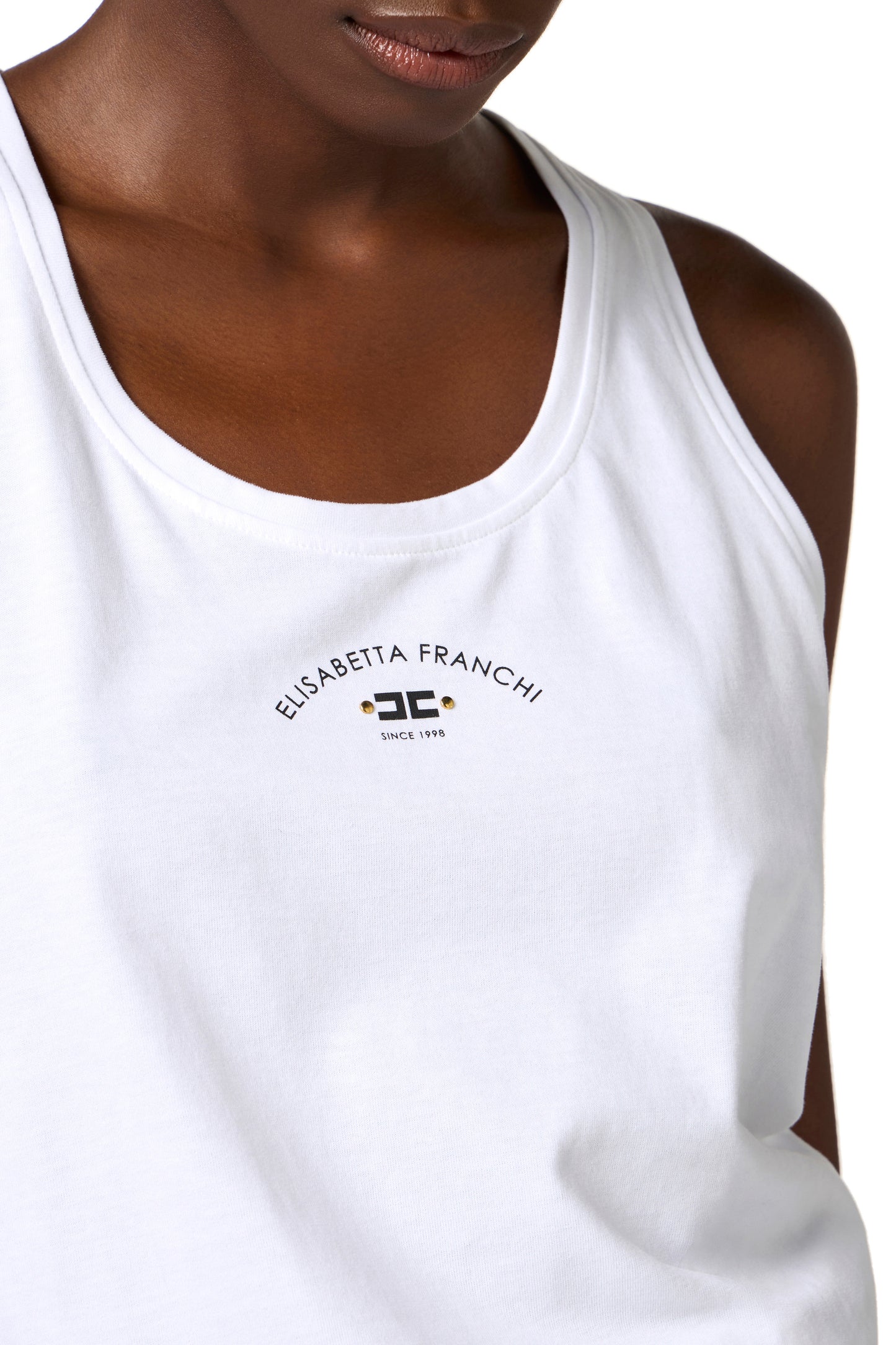 Jersey tank top with logo