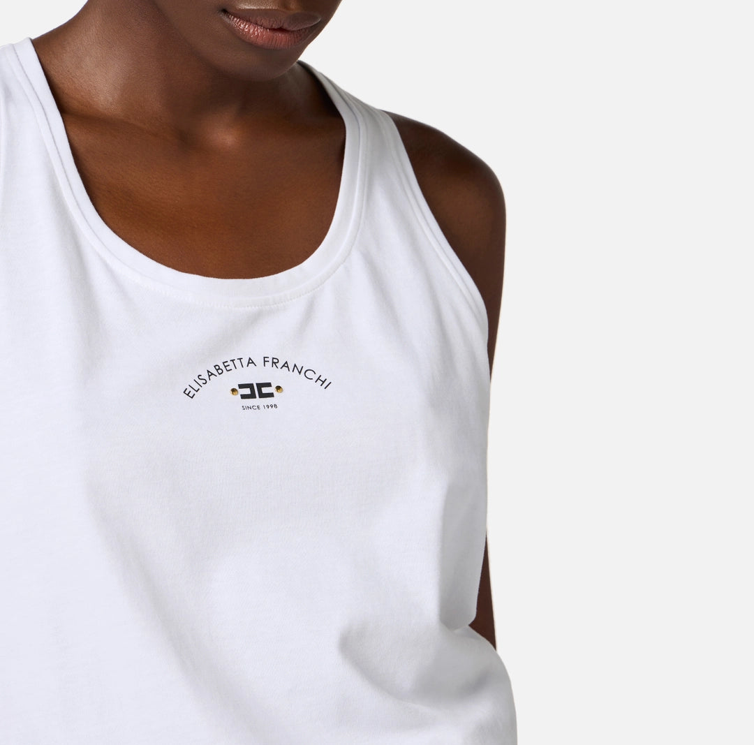 Jersey tank top with logo