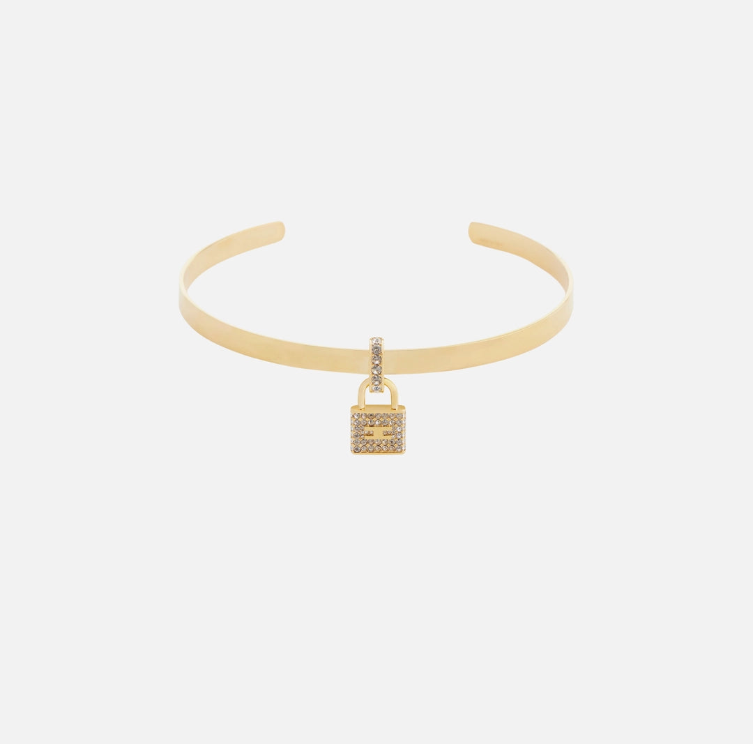 Choker with jeweled lock