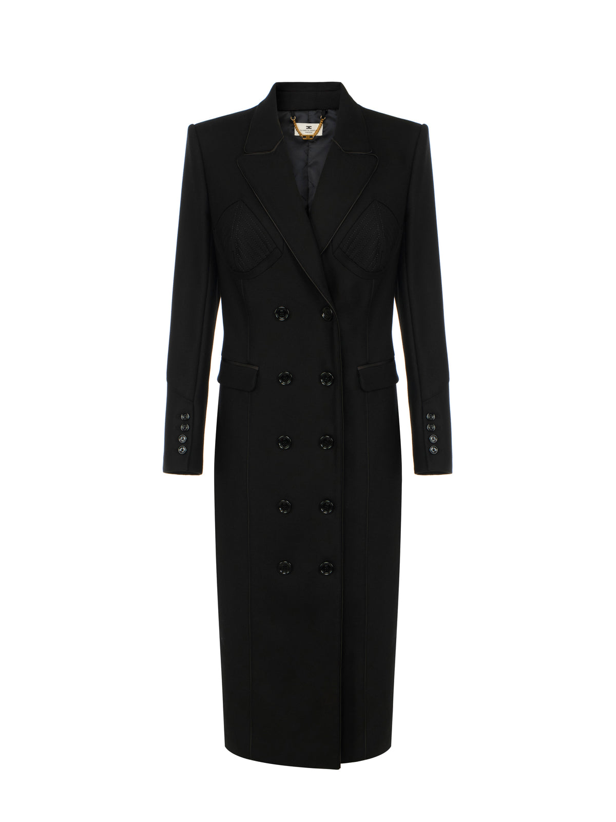 Coat in double layer crêpe fabric